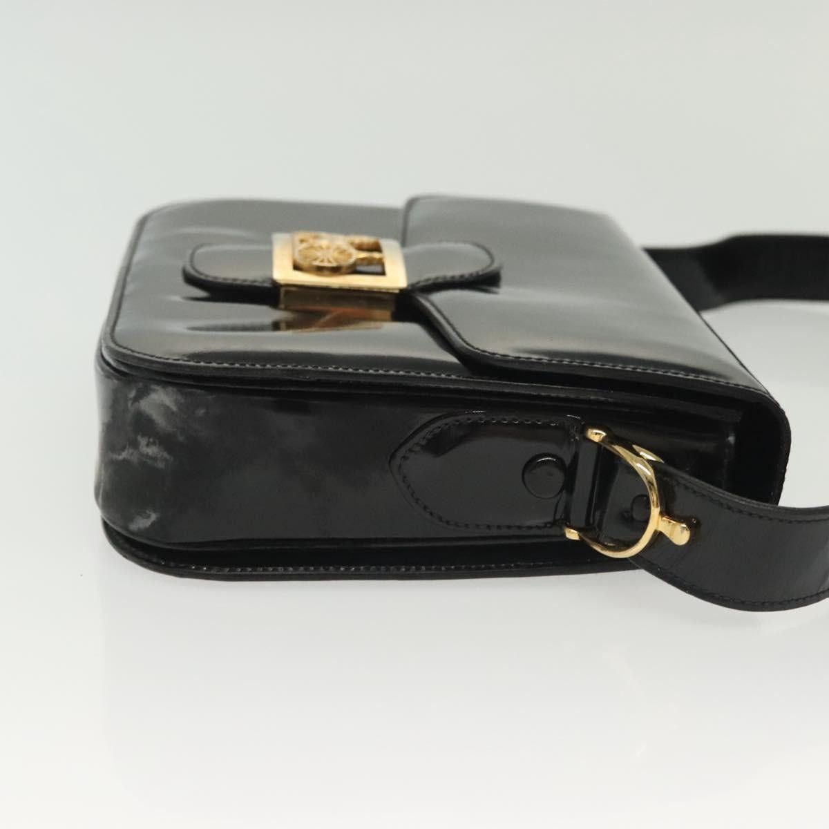 Celine CELINE Horse Carriage Shoulder Bag Patent Leather Black Gold Size ONE SIZE - 5 Thumbnail