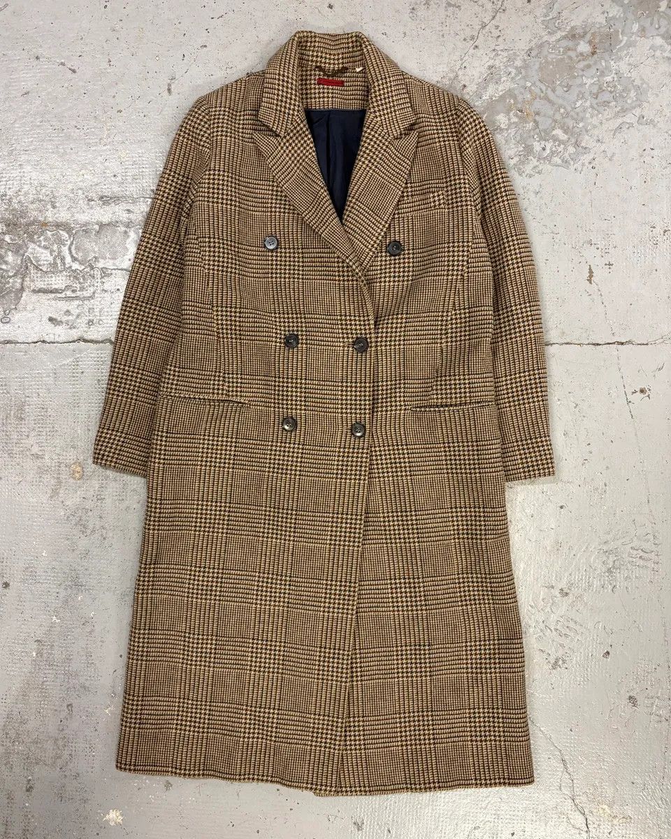Marithe + Francois Girbaud 2000s Marithé + François Girbaud Beige Wool Tartan Long Coat Size US S / EU 44-46 / 1 - 1 Thumbnail