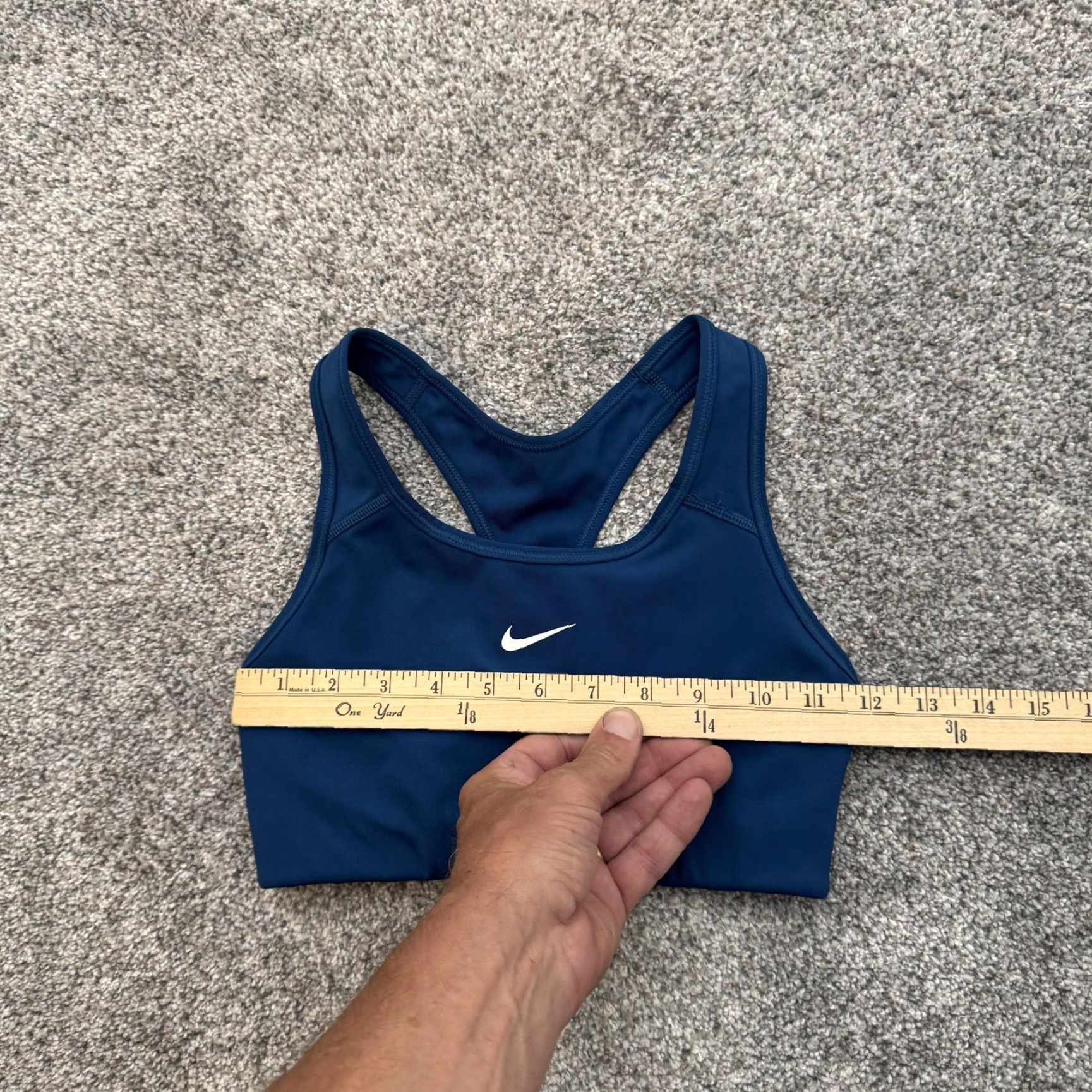 Nike Nike Sports Bra Womens XS Racerback Athletic Gym Dri-FIT BV3636-476 Blue Size ONE SIZE - 3 Thumbnail