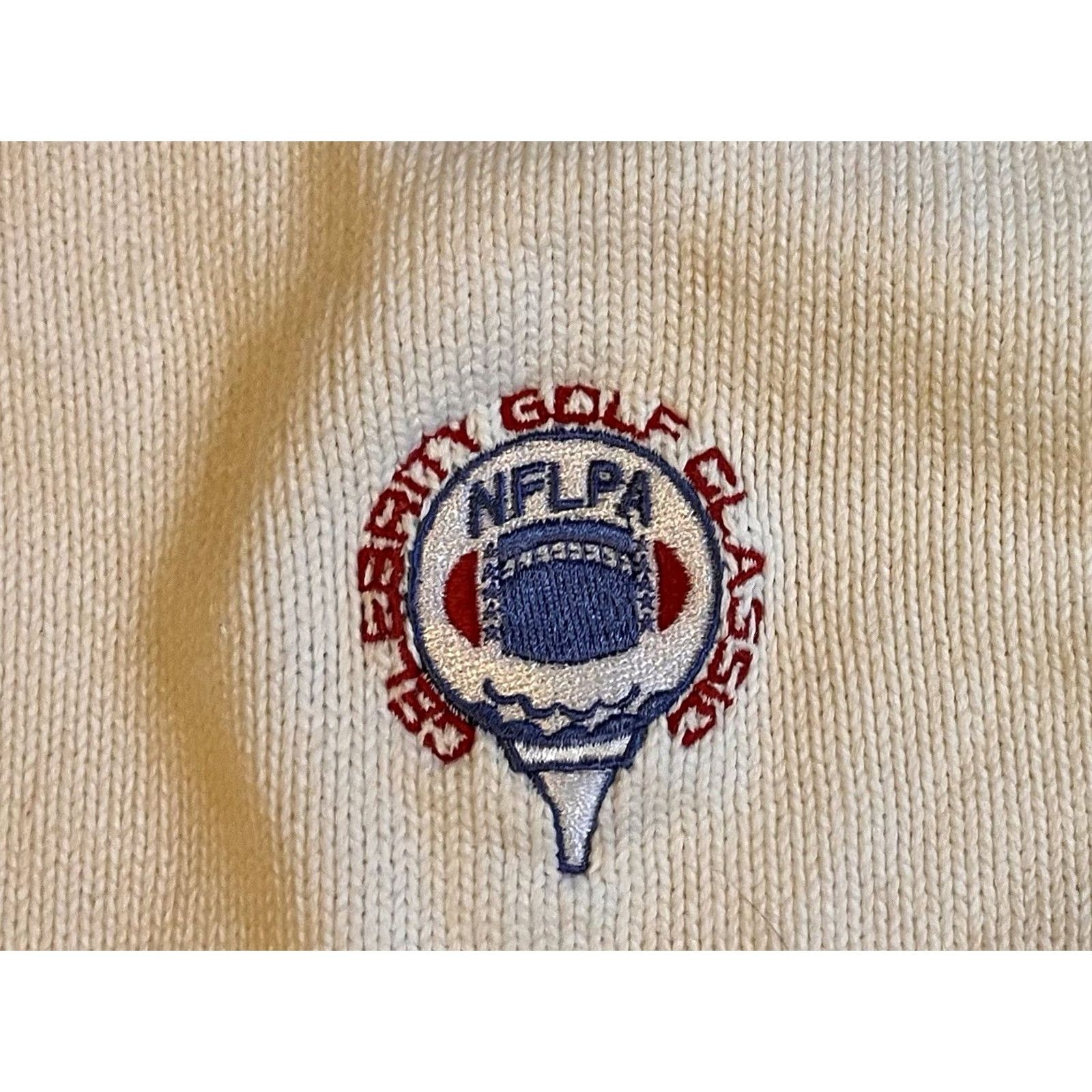 NFL VINTAGE NFL Celebrity Golf Classic Sweater Men’s Large White 90s Size US L / EU 52-54 / 3 - 4 Thumbnail