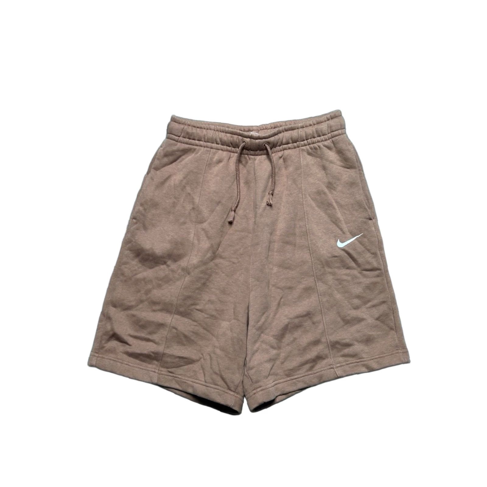 Nike Vtg Nike sweat shorts light brown embroidered swoosh check drawstring men’s XS Size US 27 - 1 Thumbnail