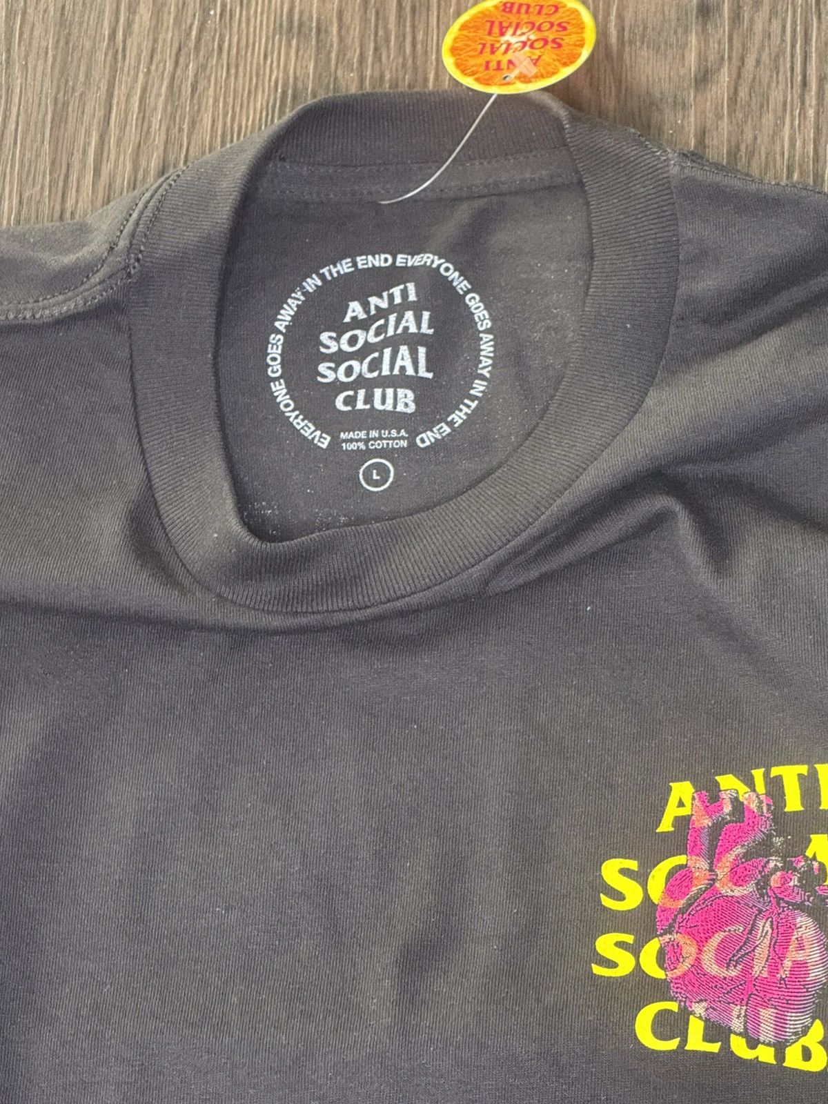 Anti Social Social Club Anti Social Social Club Pulse Check T-shirt Black Size Large Size US L / EU 52-54 / 3 - 5 Thumbnail