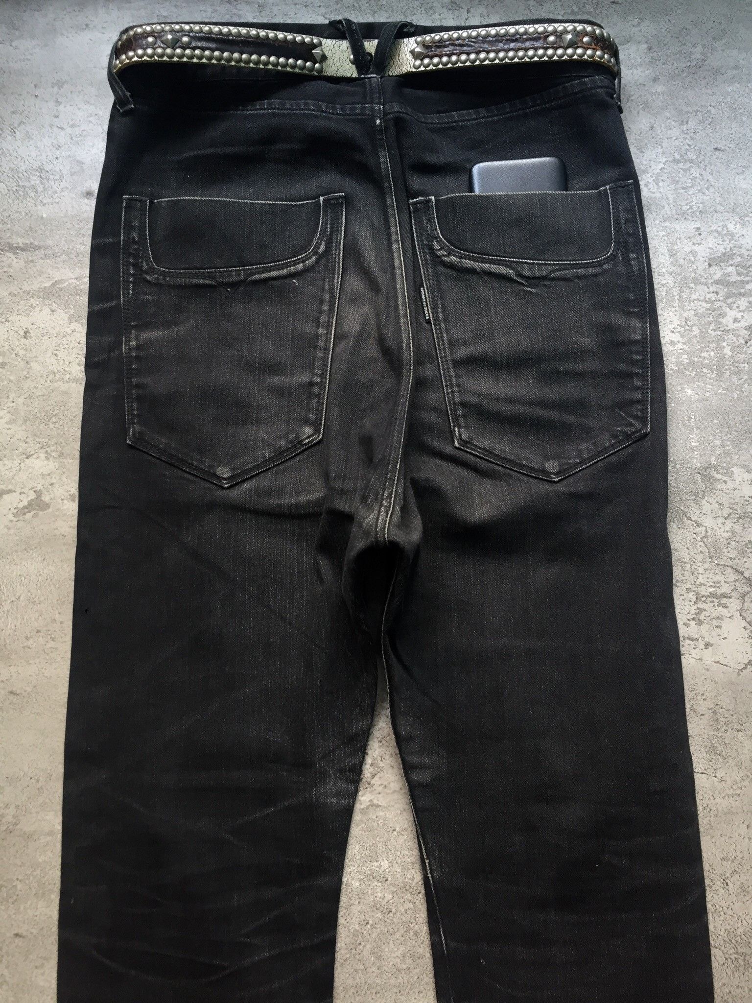 CABANE de ZUCCa Cabane De Zucca Wash Whishkered Denim Pants Size US 33 - 5 Thumbnail