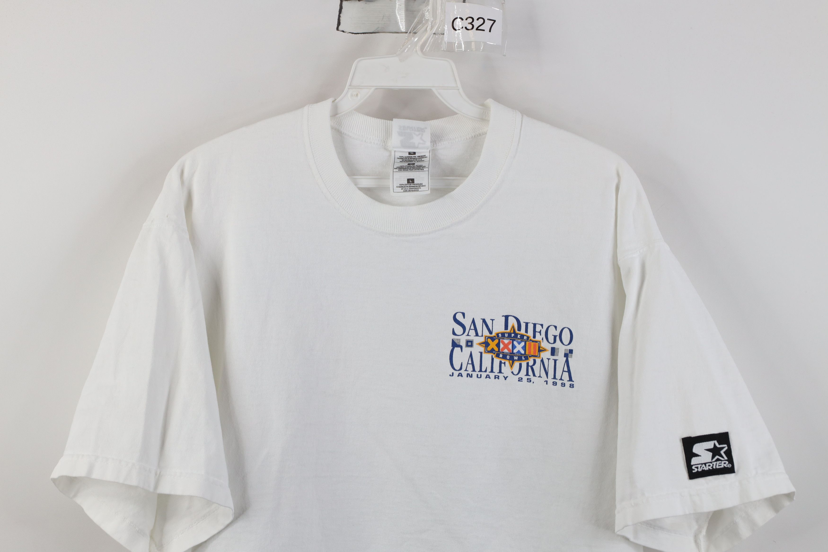 Starter Vintage 90s Starter XXXII Denver Broncos Football T-Shirt Size US L / EU 52-54 / 3 - 2 Thumbnail