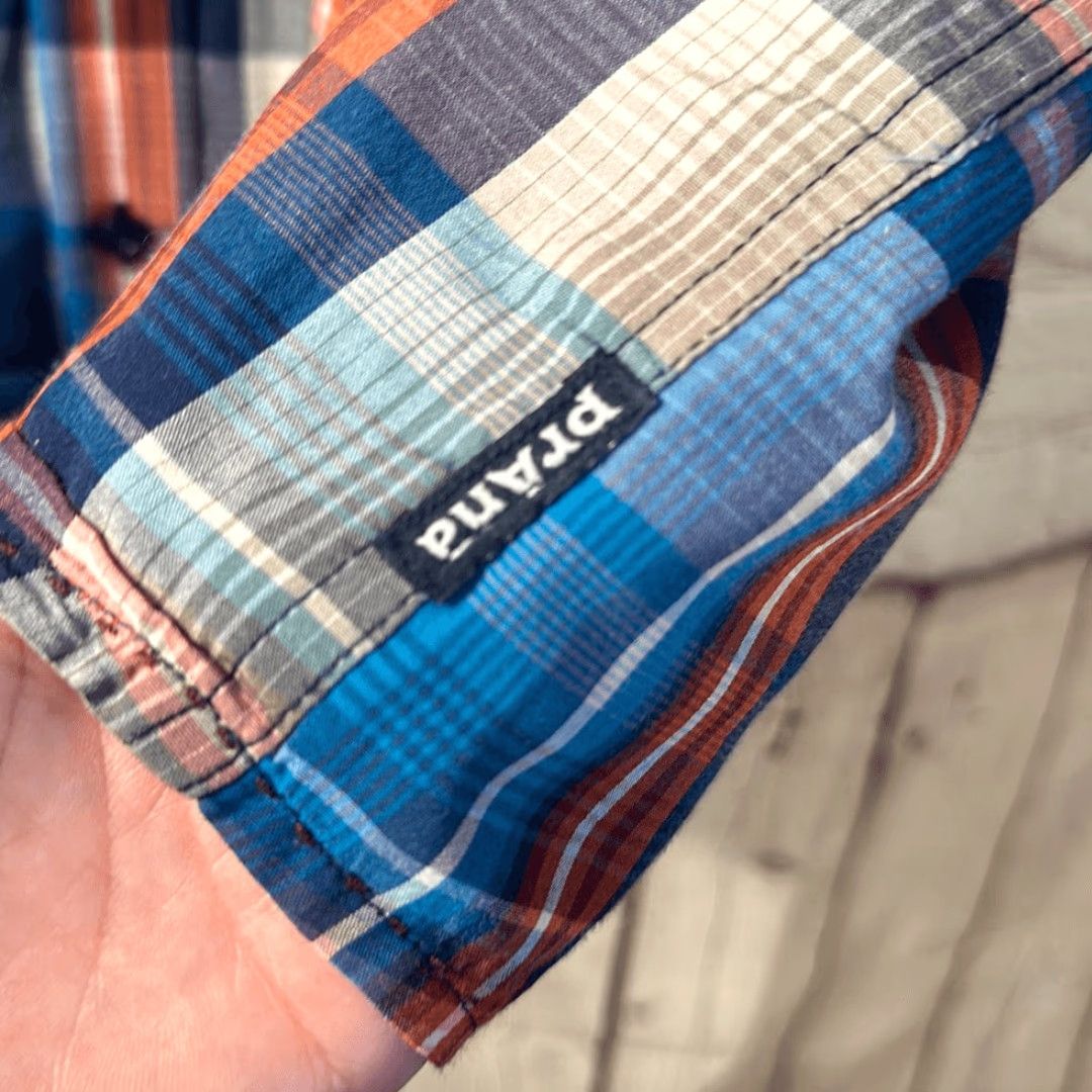Prana prAna Breathe Organic Cotton Blend Button Up Shirt Plaid Mens XL M11170305 Size US XL / EU 56 / 4 - 3 Thumbnail