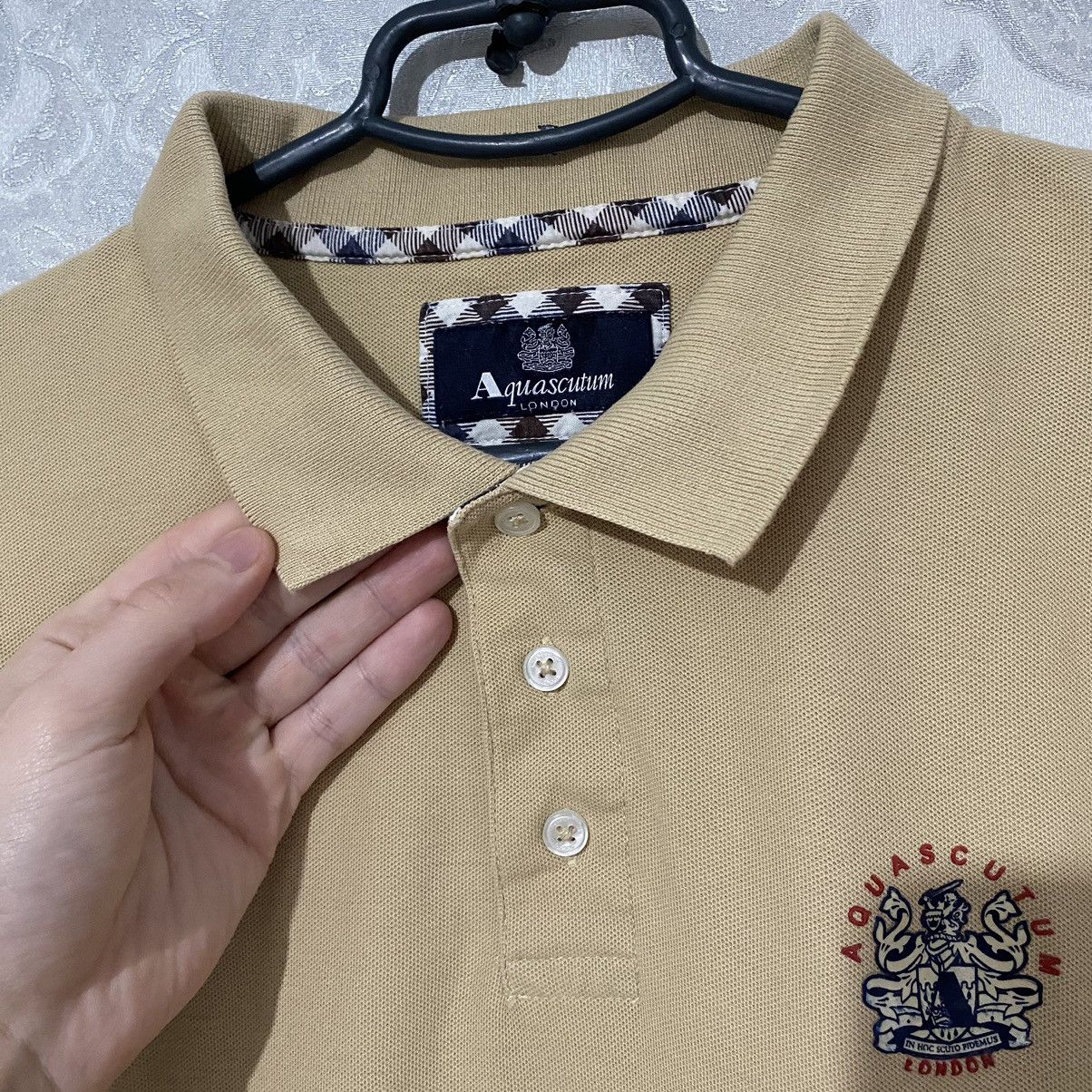 Burberry Aquascutum Polo Shirt Beige Men’s Size US L / EU 52-54 / 3 - 9 Thumbnail