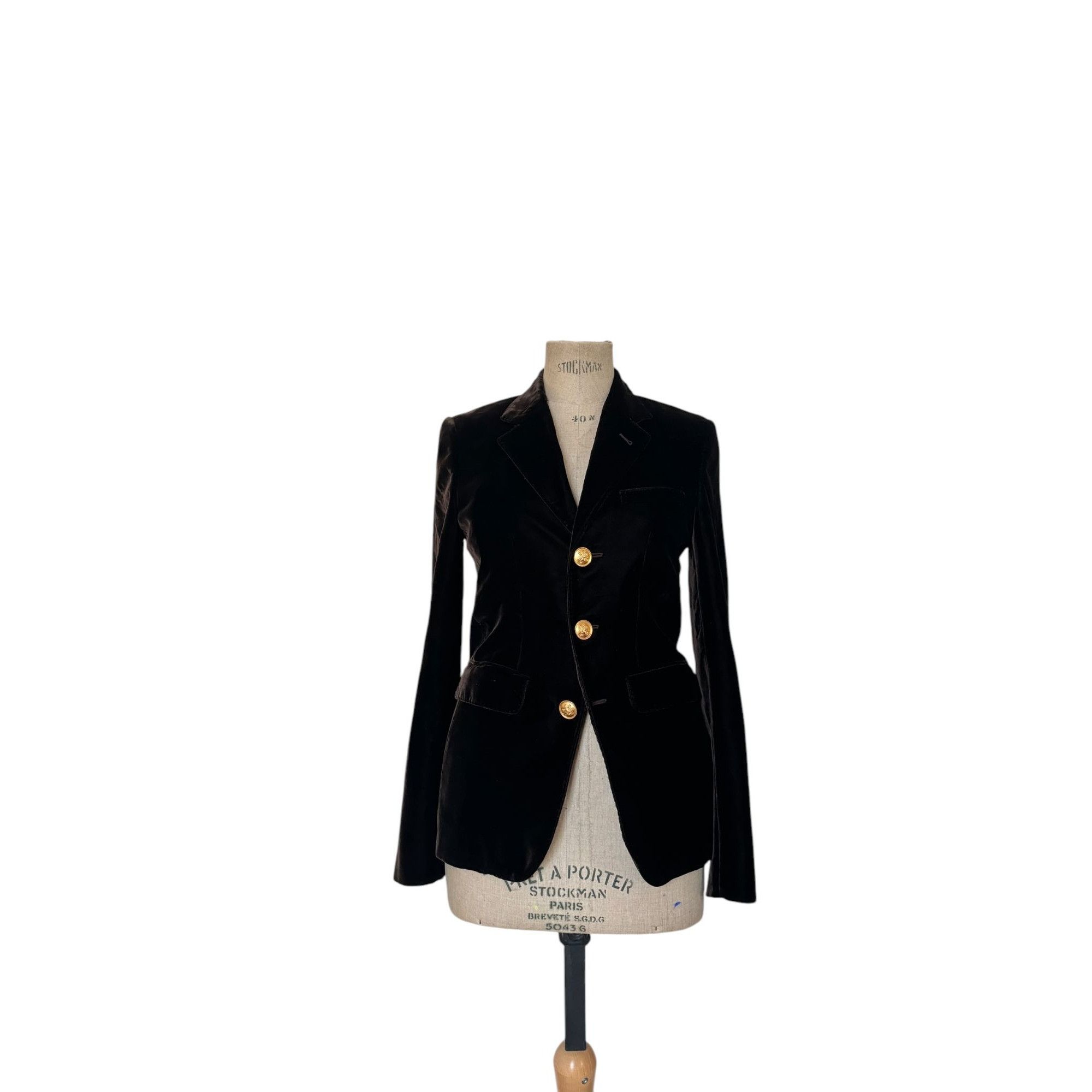 Saint Laurent Paris Hedi Slimane FW 2016 Velvet Blazer Jacket Size 34R - 1 Thumbnail