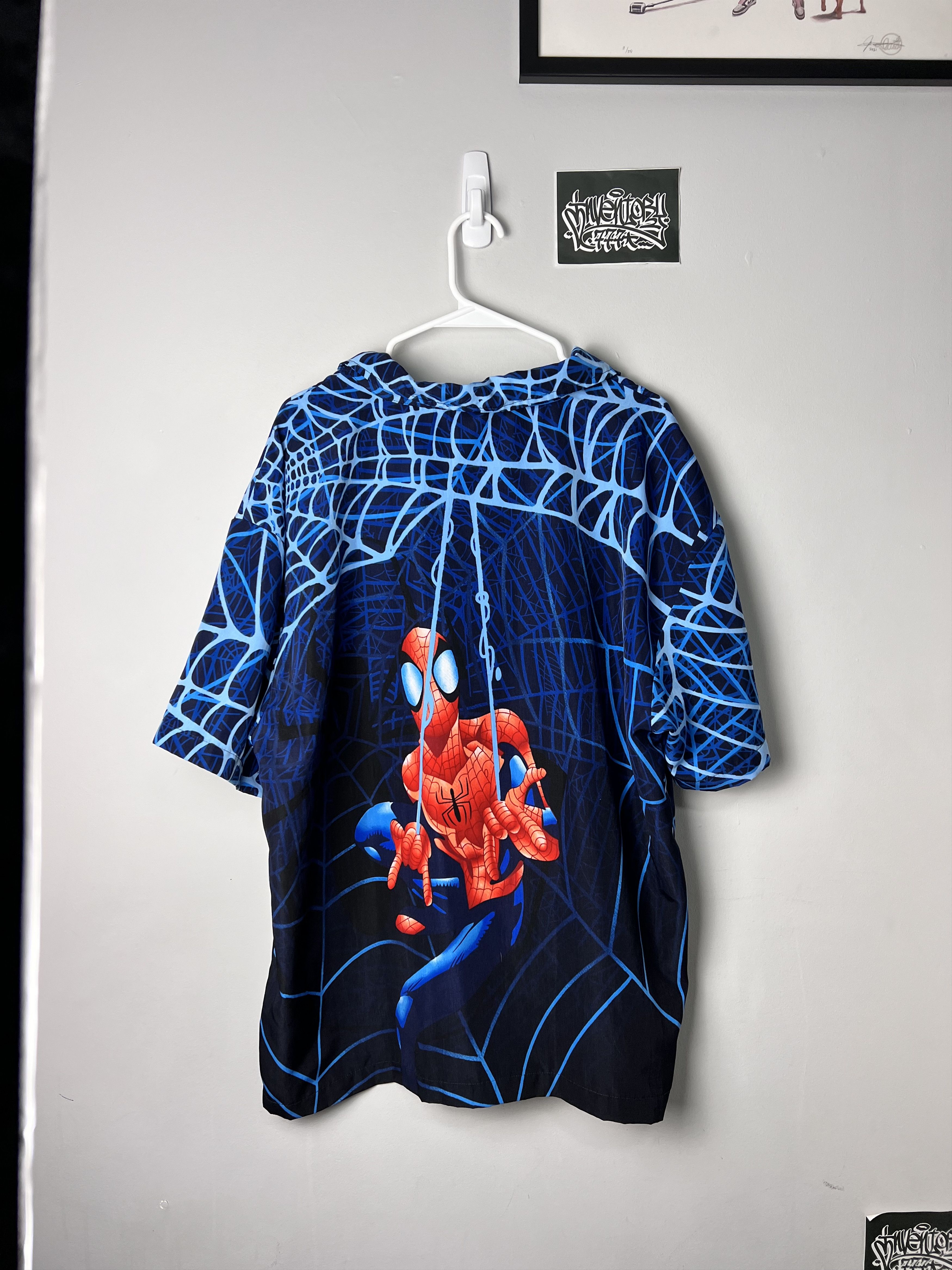 Marvel Comics Spiderman Buttons Up Y2K Size US L / EU 52-54 / 3 - 2 Thumbnail