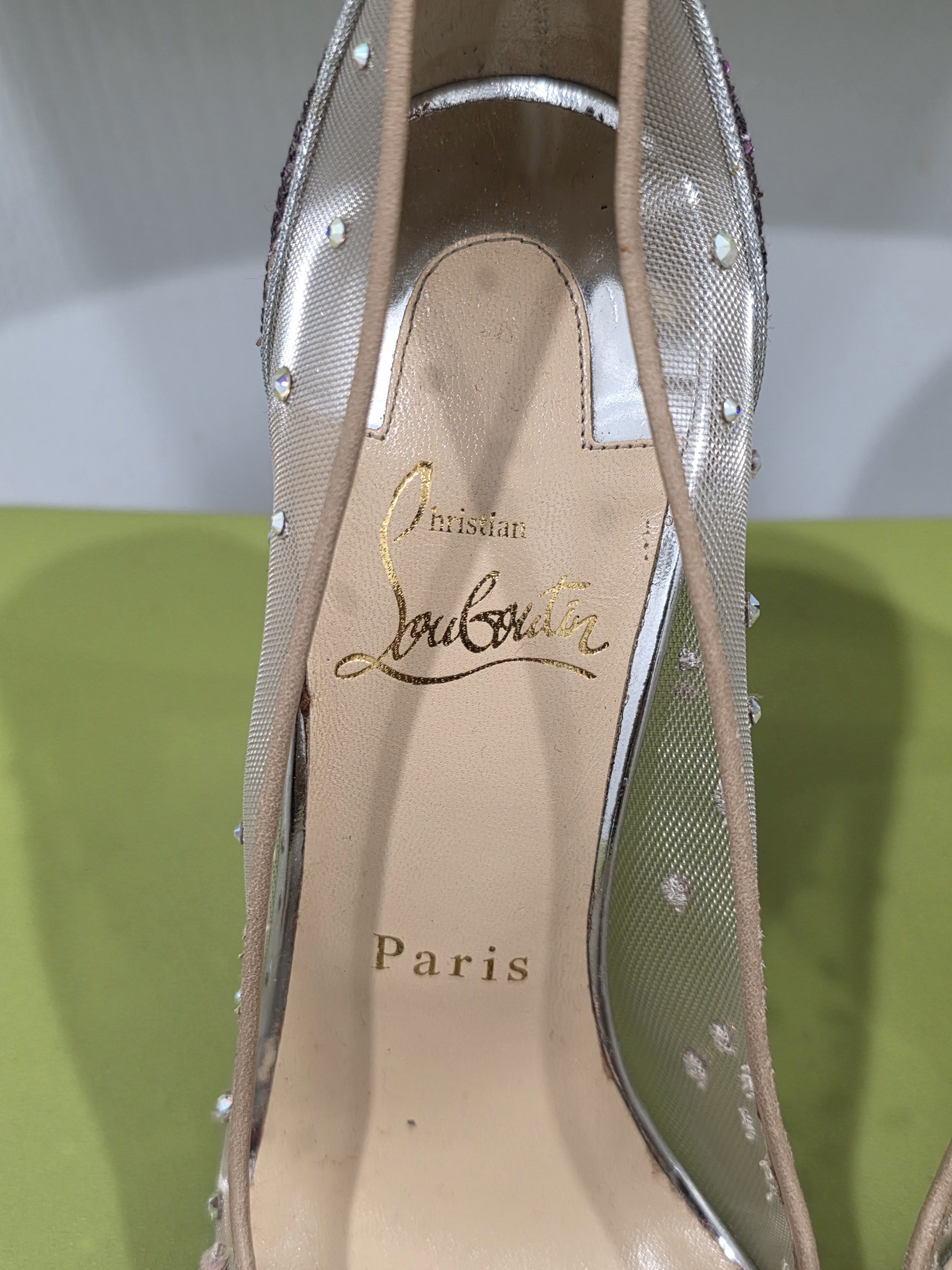 Christian Louboutin Christian Louboutin Follies Strass 100mm Crystal Pumps Size US 7 / IT 37 - 5 Thumbnail