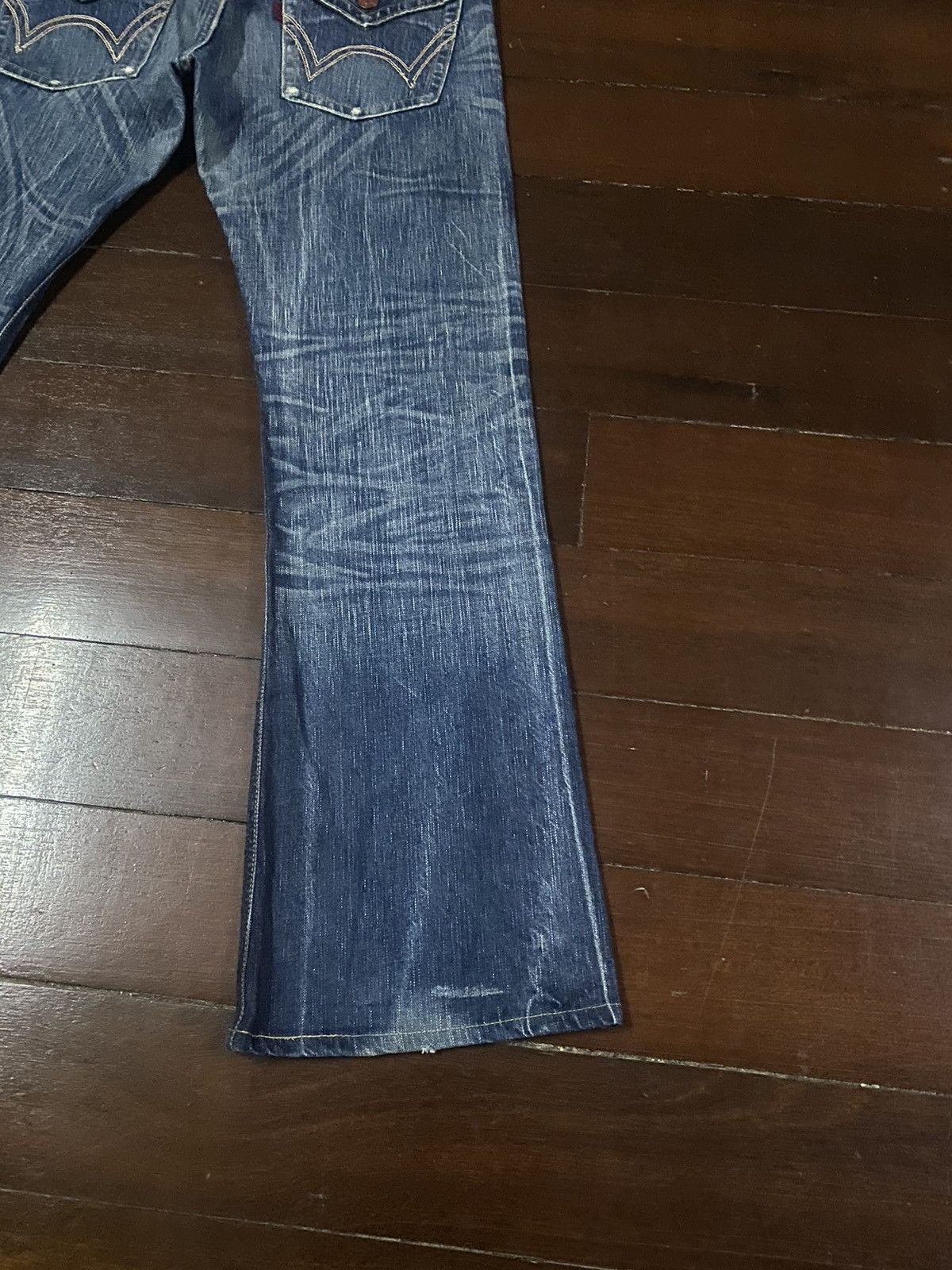 Edwin × Jean FIRE 🔥 Edwin 503 FLARE JEANS THUNDER BOOT CUT WIDE LEG Size US 36 / EU 52 - 14 Thumbnail