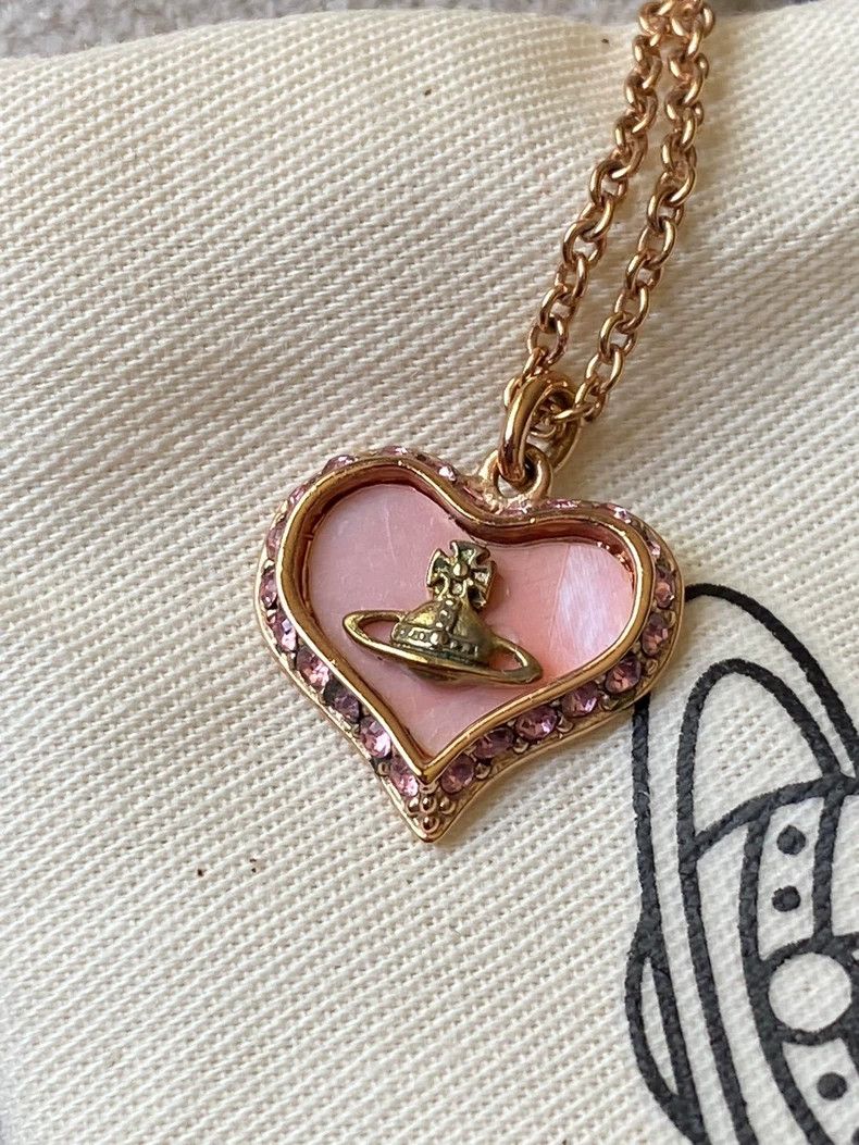 Vivienne Westwood Vivienne Westwood Pink onyx love necklace Size ONE SIZE - 2 Thumbnail
