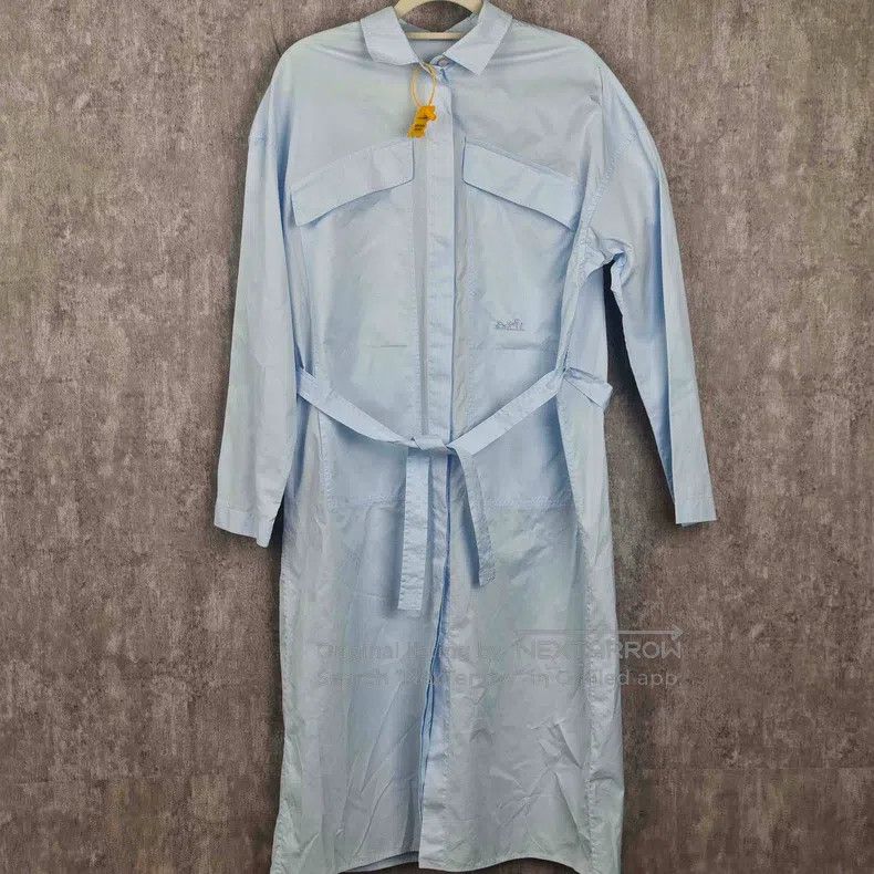 Hermes Blue shirt-style dress