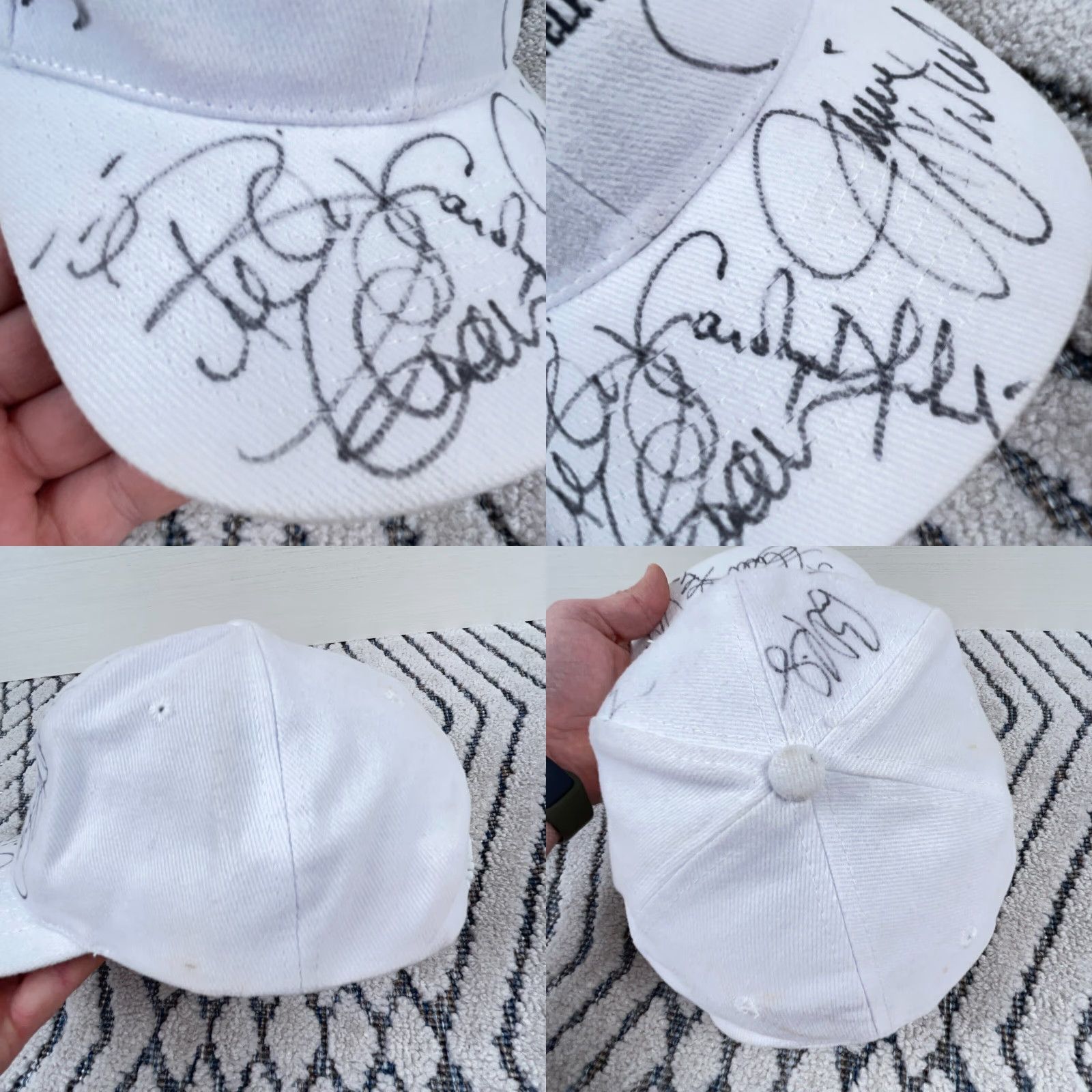 Vintage VINTAGE KC Collections White Snapback Hat Adult Adjustable 90s Country Music Autographed Untested Size ONE SIZE - 8 Thumbnail