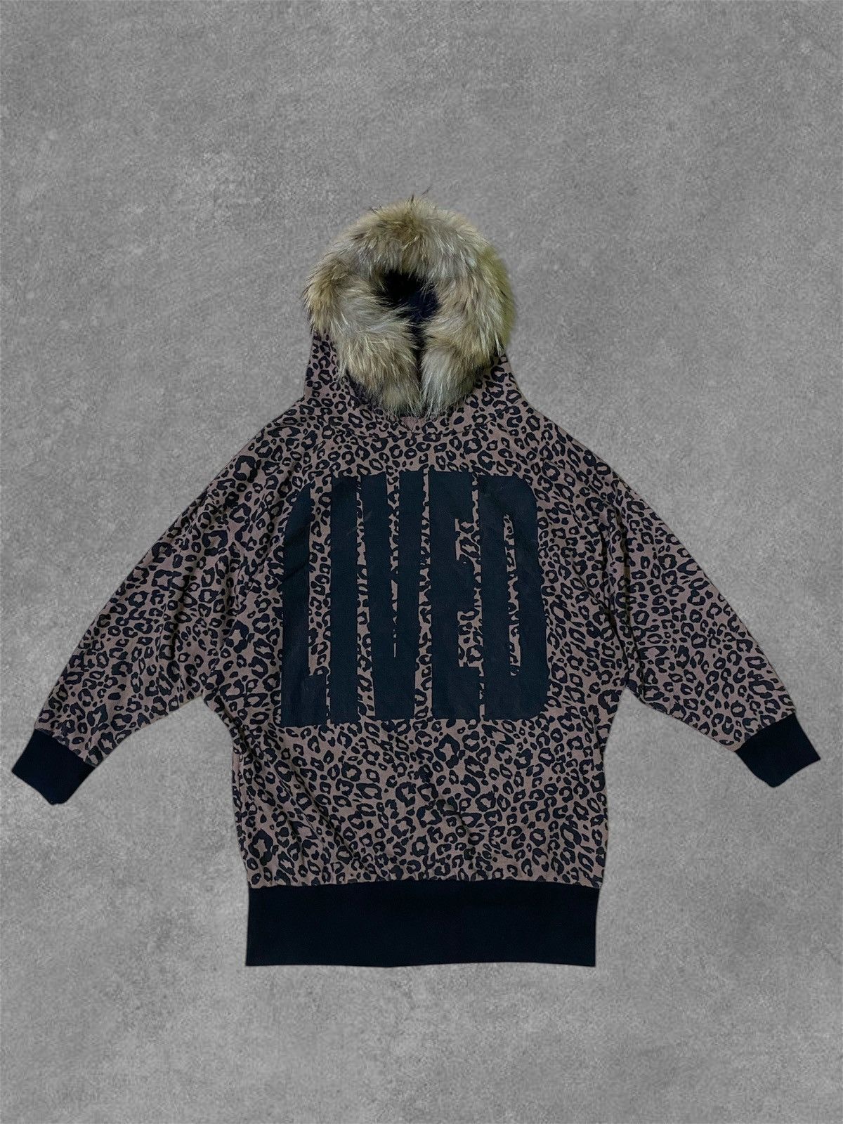 If Six Was Nine × Japanese Brand × Le Grande Bleu (L.G.B.) Fur Hoodie leopard Cornflake lived japanese brand Size L / US 10 / IT 46 - 1 Thumbnail