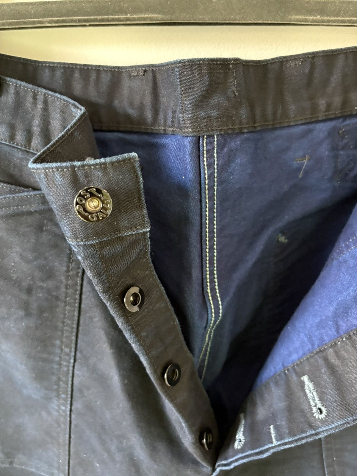 Post Overalls DARK BLUE MOLESKIN WORK PANTS FROM POST O ALLS Size US 36 / EU 52 - 6 Thumbnail