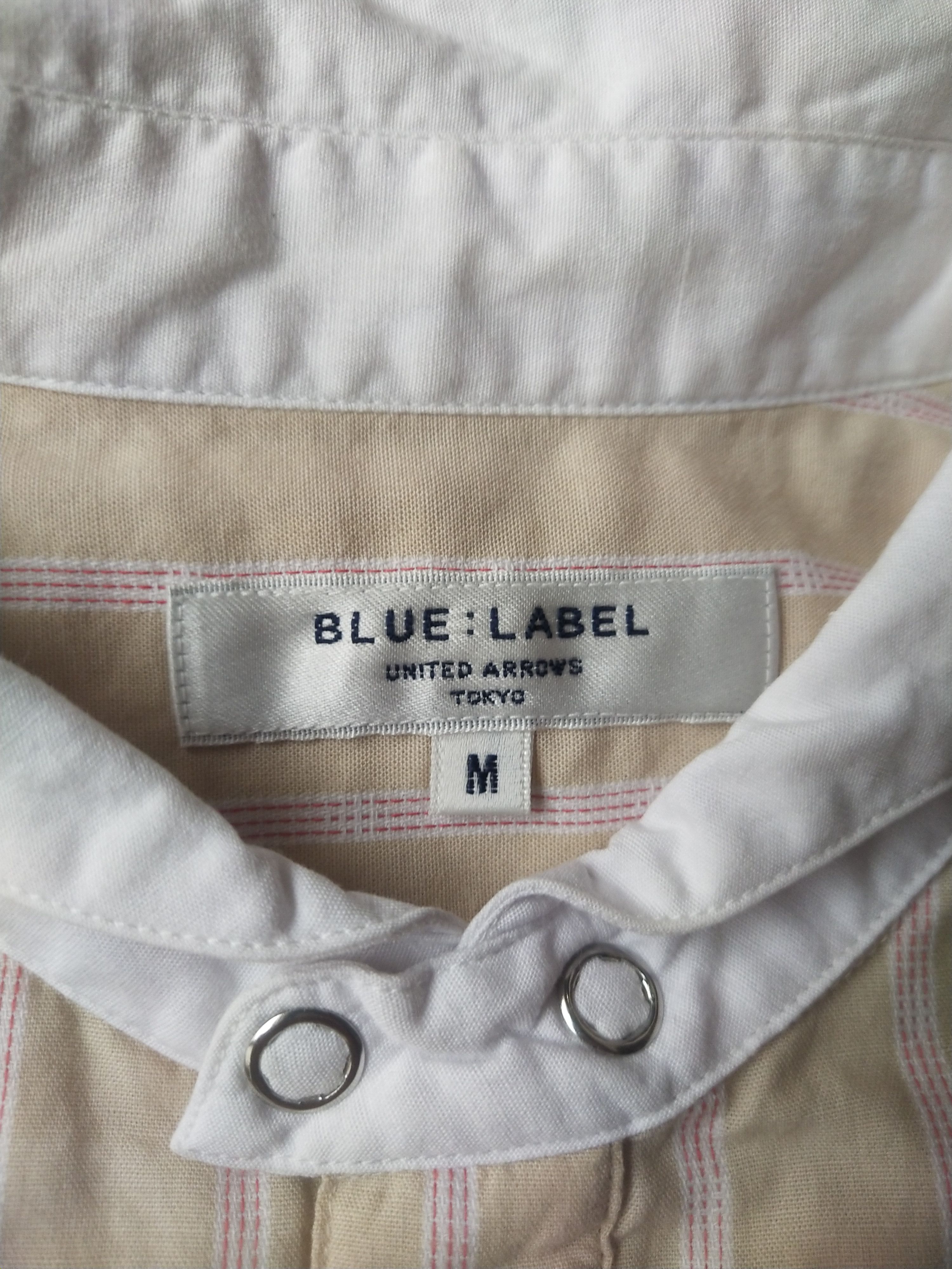 United Arrows Vintage Blue:Label United Arrows Tokyo Striped Popover Shirt Size US M / EU 48-50 / 2 - 6 Thumbnail