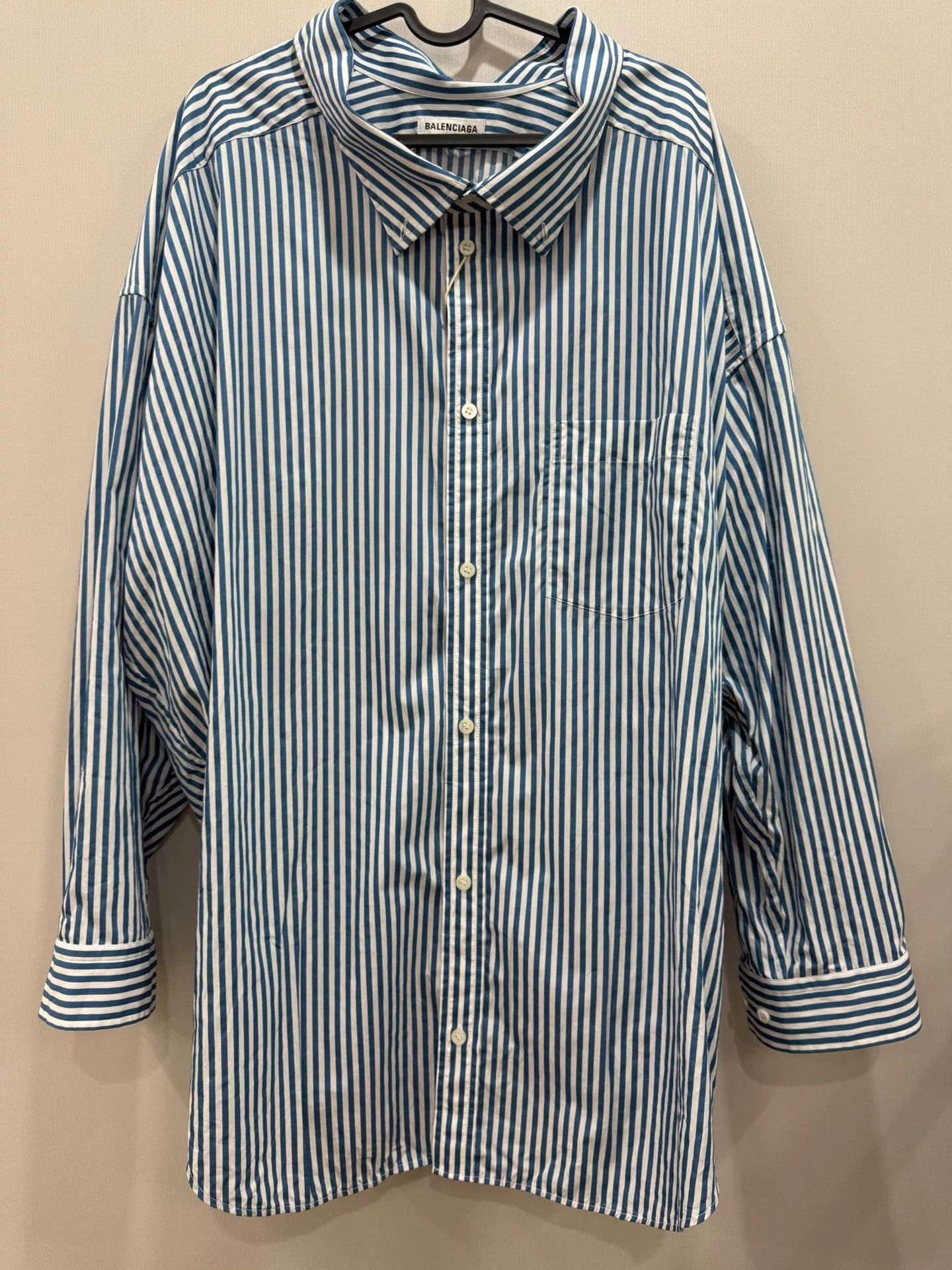 Balenciaga Balenciaga Striped Logo Back Shirt Size XS / US 0-2 / IT 36-38 - 1 Thumbnail