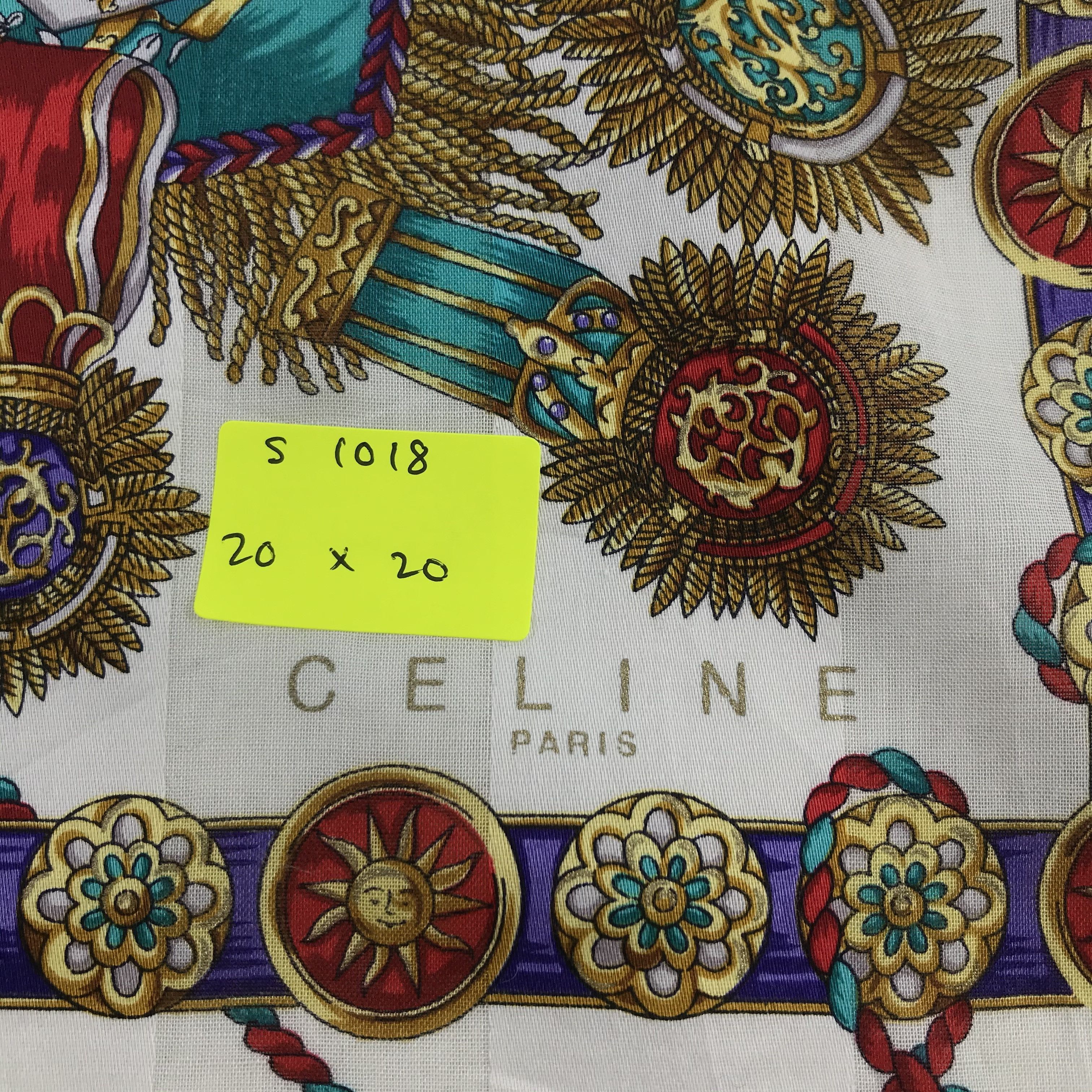 Celine × Vintage Celine Bandana / Handkerchief / Neckerchief - S1018 Size ONE SIZE - 5 Thumbnail