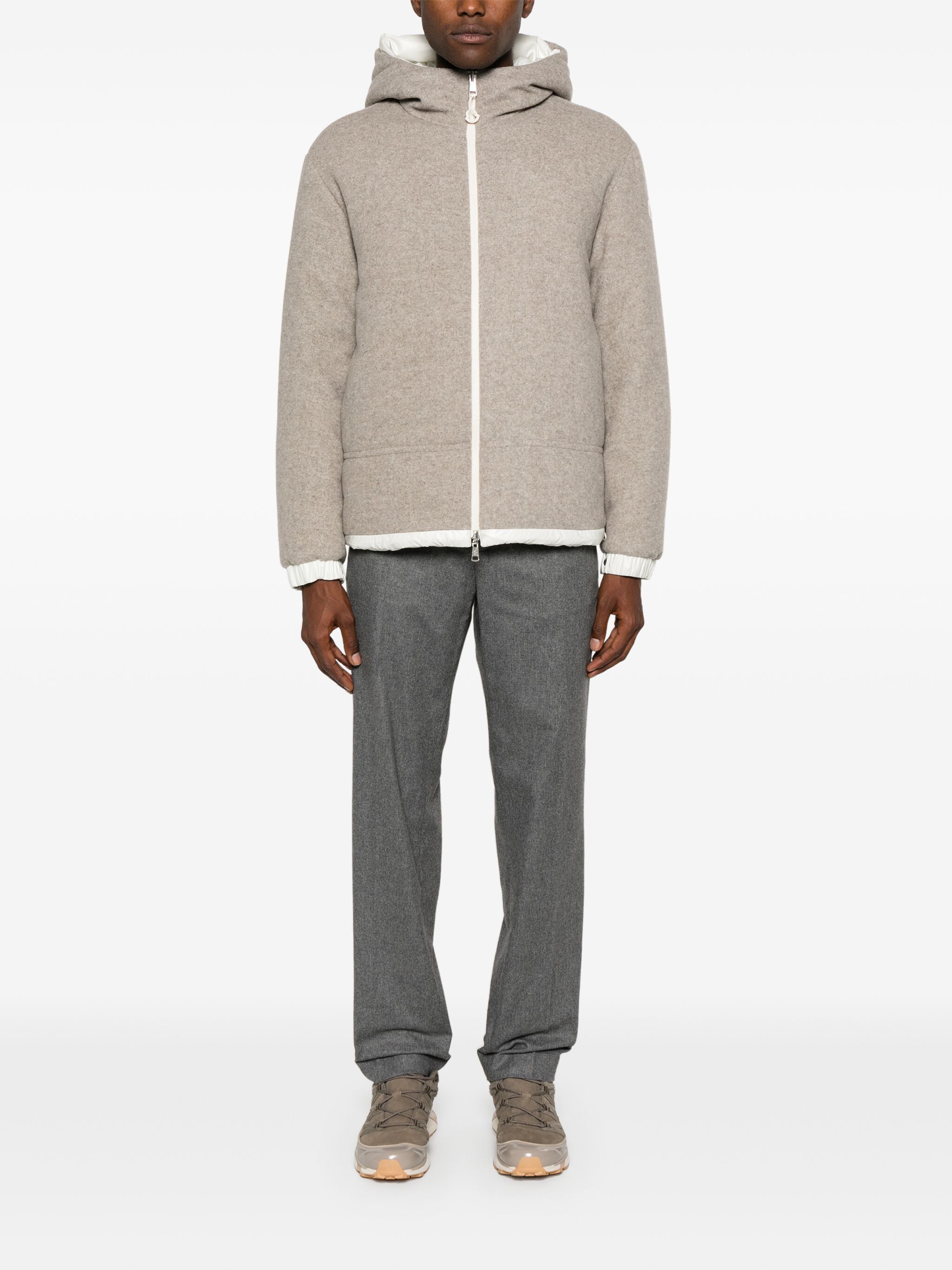 Moncler o1s22i1n1124 Cashmere Blend Pant in Grey Size US 34 / EU 50 - 2 Thumbnail
