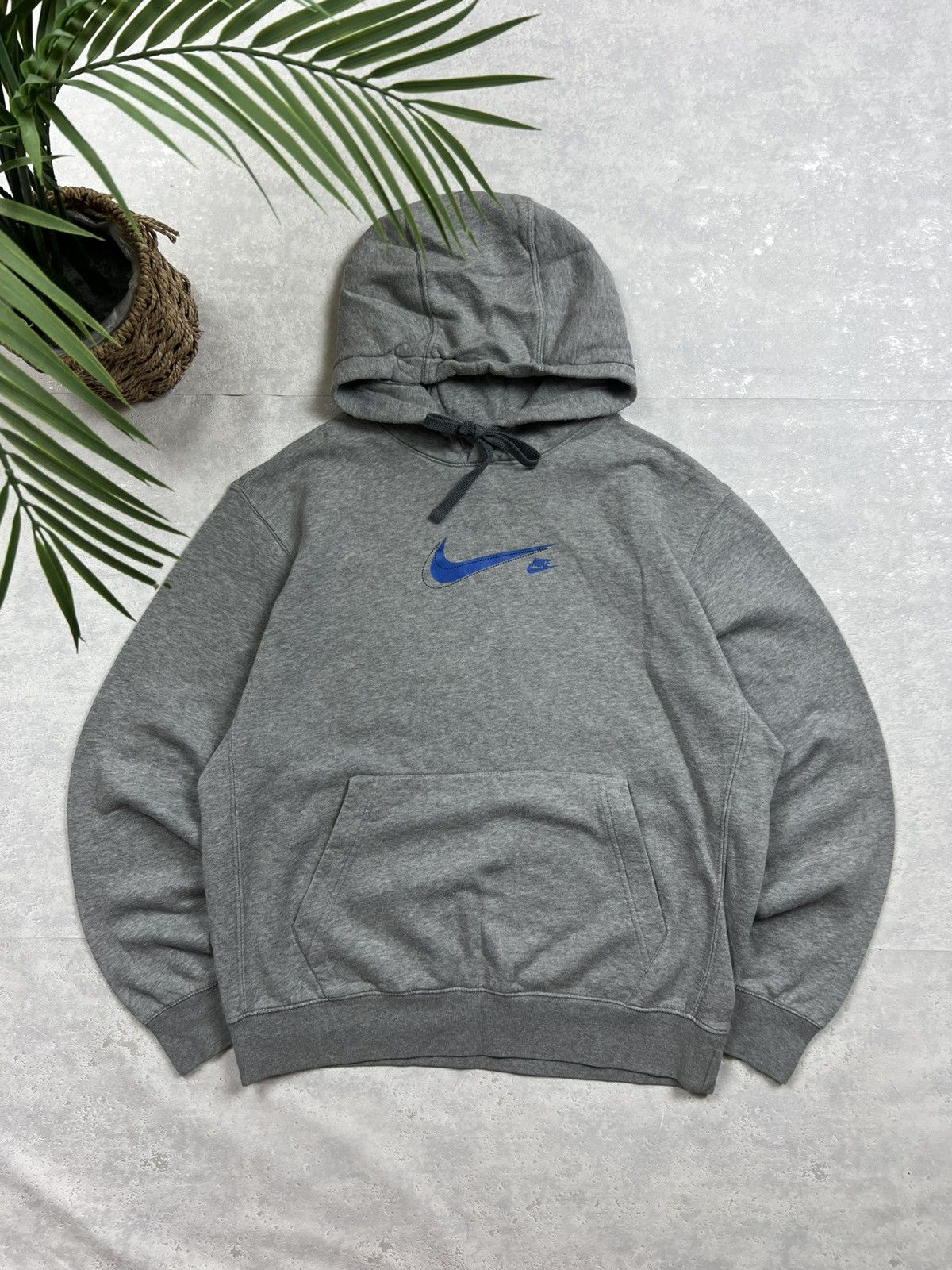Nike Nike Central Swoosh Vintage Y2K Drill Oversized Hoodie Size US M / EU 48-50 / 2 - 1 Thumbnail