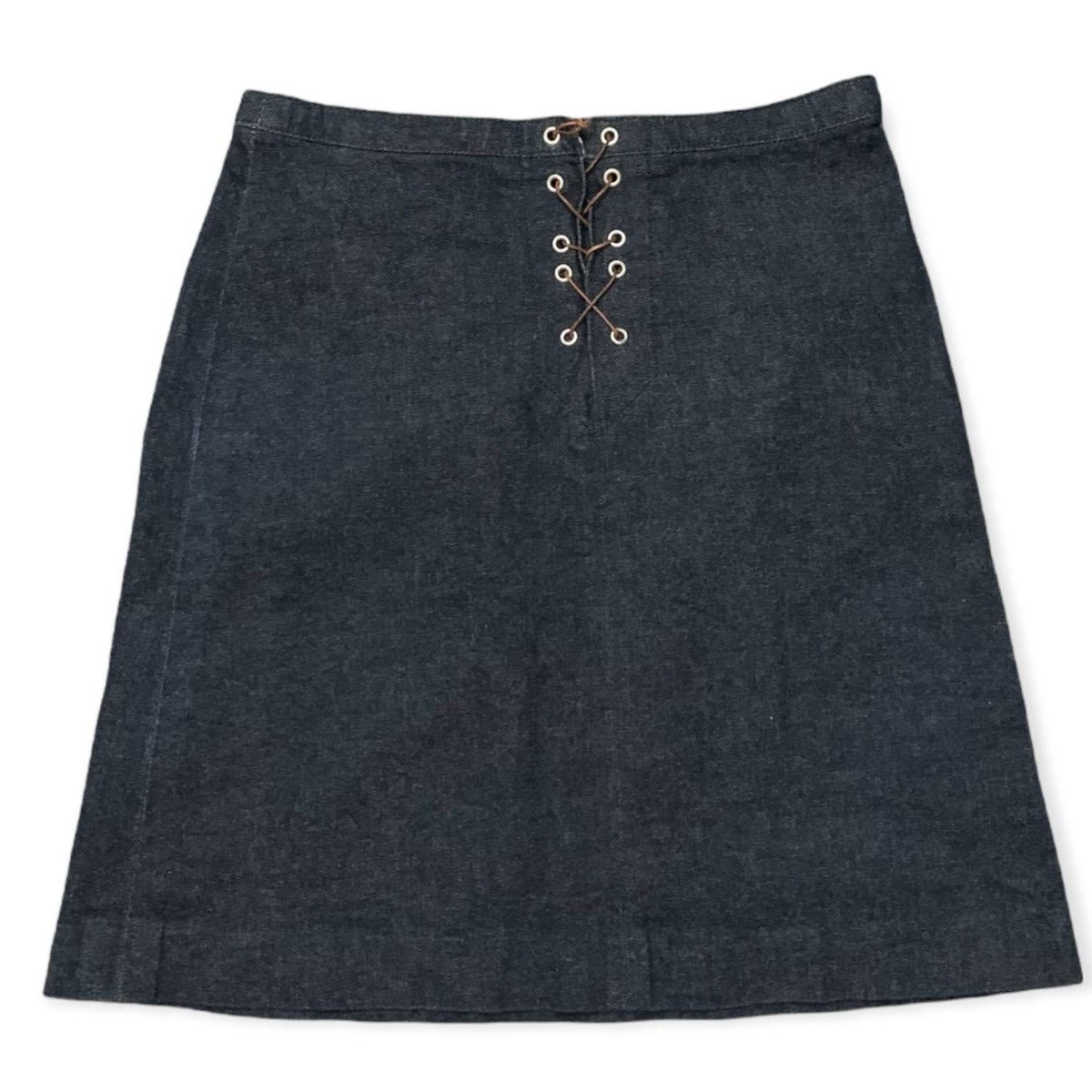 Burberry Vtg Burberry Blue Label Indigo Denim Mini Skirt W24x16 Size 24" / US 00 / IT 34 - 2 Thumbnail