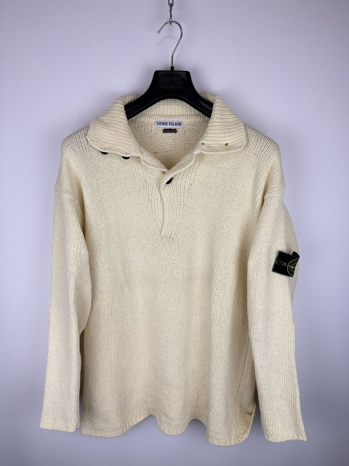 Stone Island Off-white Stone Island Green Edge Badge vintage sweater Size US L / EU 52-54 / 3 - 2 Thumbnail