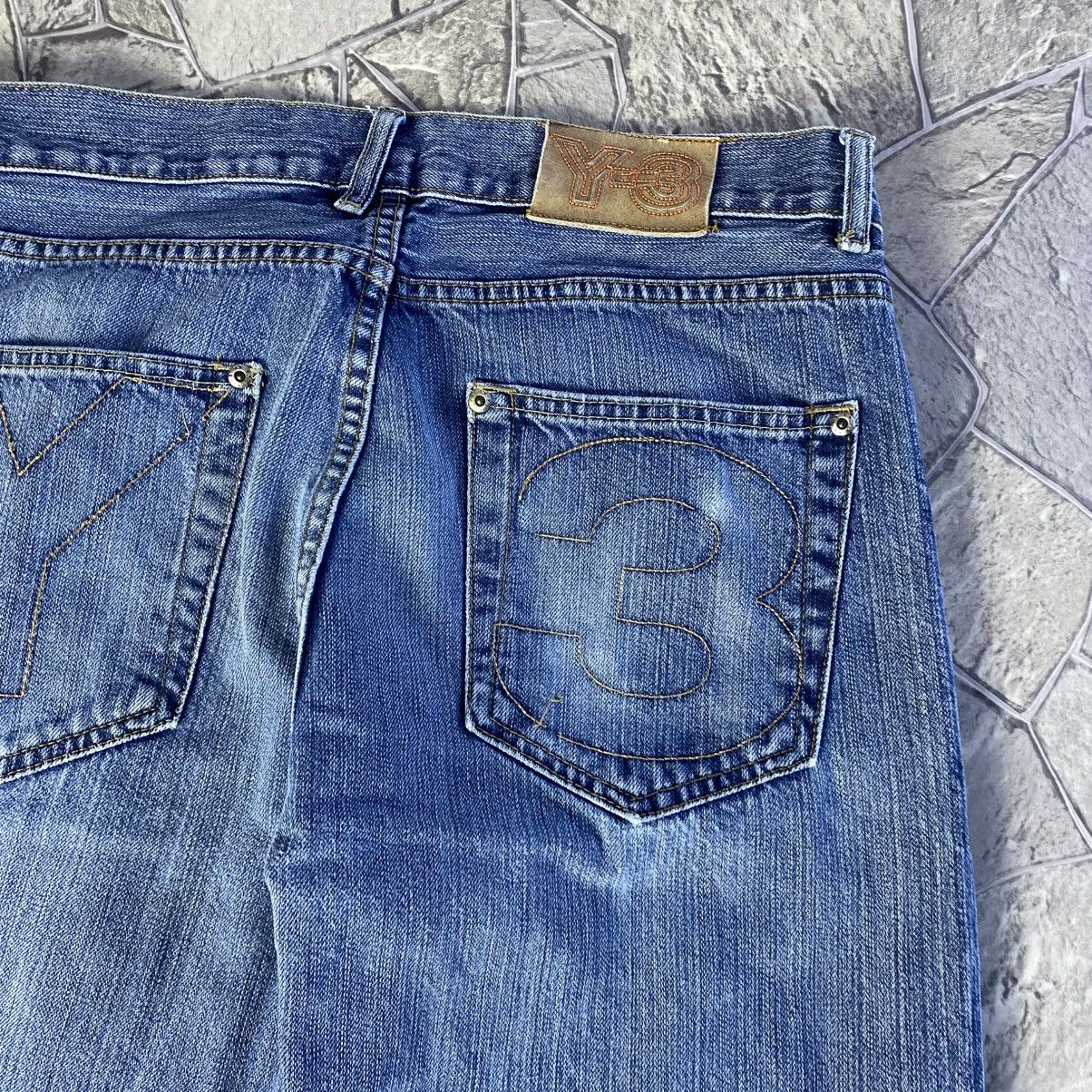 Yohji Yamamoto Yohji Yamamoto Y-3 Adidas Embroidered Big Logo Jeans Size US 32 / EU 48 - 5 Thumbnail