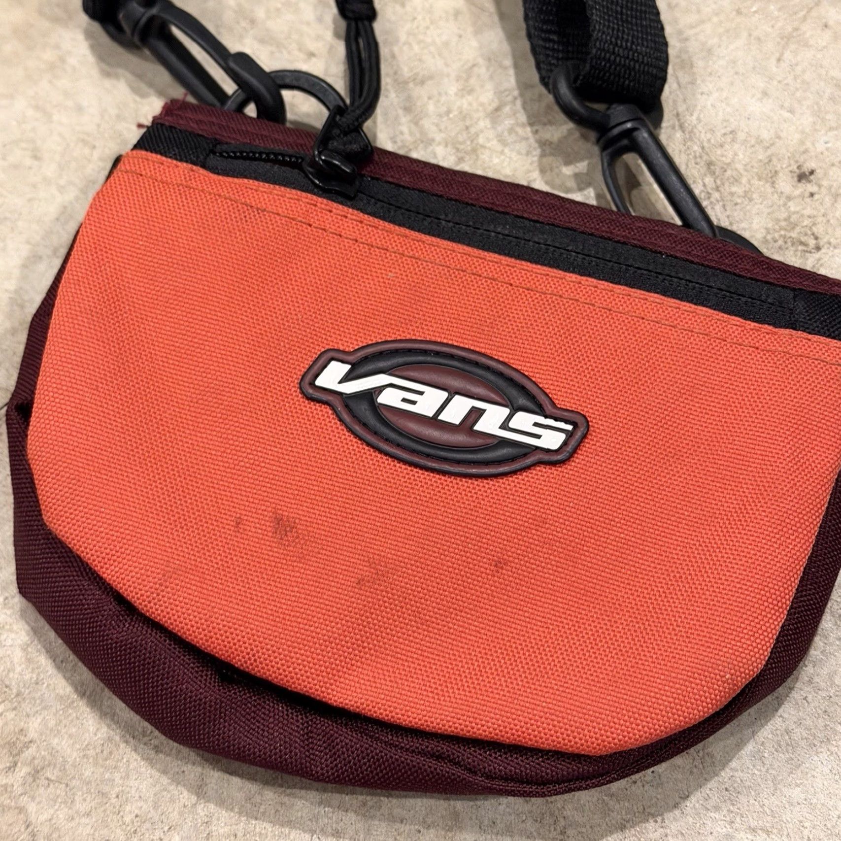 Vans VANS Checkerboard Crossbody Orange 90s Pockets Adjustable Strap Canvas Nylon Men Size ONE SIZE - 3 Thumbnail