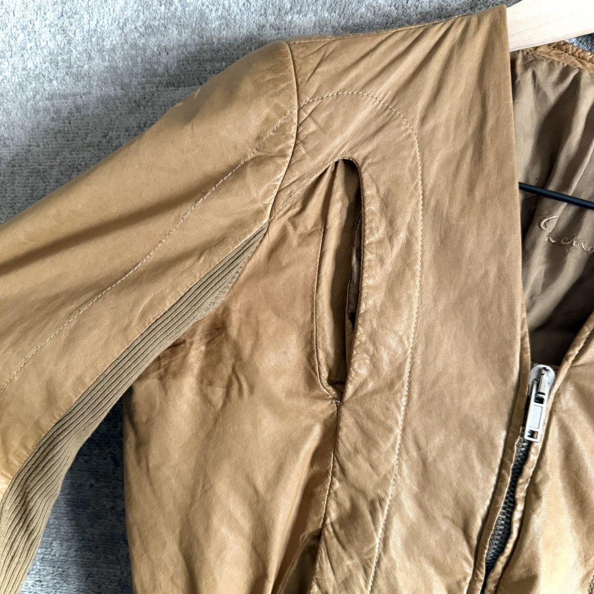 Rick Owens SS04 Rick Owens 'Citroen' Kangaroo Leather Pleated Jacket Size M / US 6-8 / IT 42-44 - 9 Thumbnail