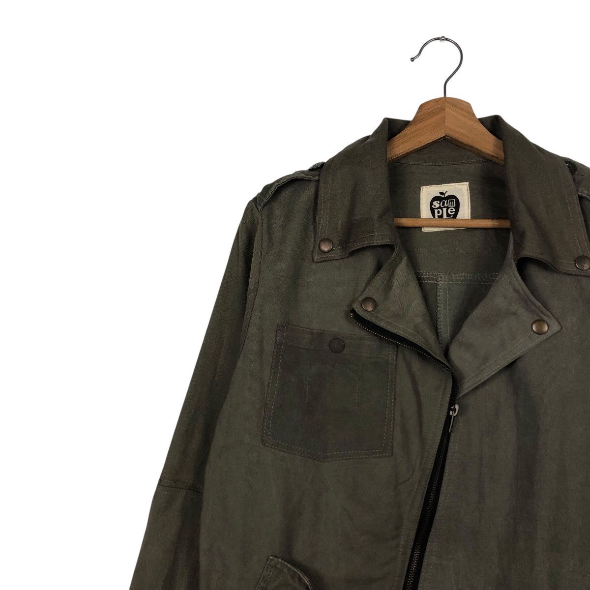 Japanese Brand × Vintage 📌Vtg Cropped Biker Jacket Sample Issey Miyake Doublr Breast Size US M / EU 48-50 / 2 - 8 Thumbnail