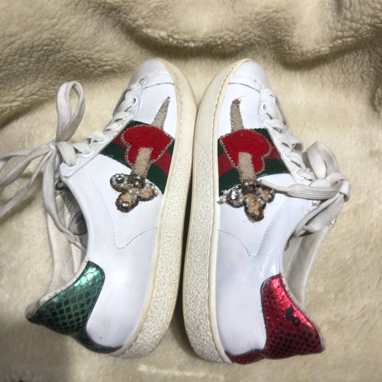 Gucci Gucci Ace Heart Low top sneakers Size US 6 / IT 36 - 4 Thumbnail
