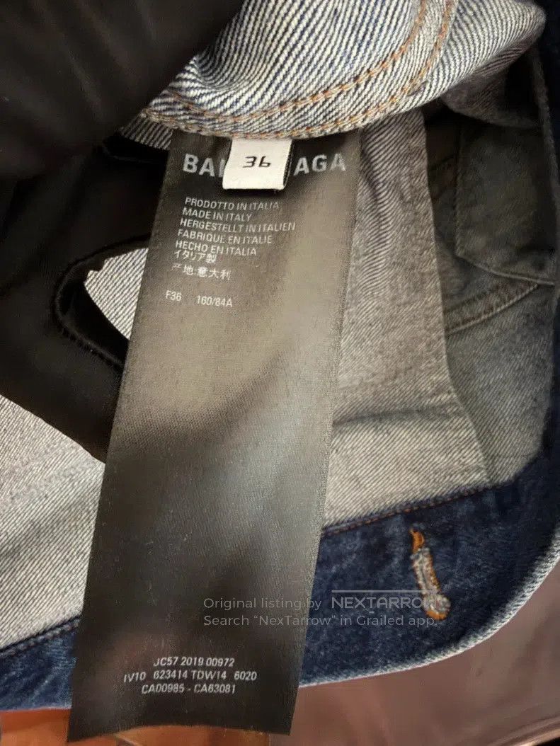Balenciaga Balenciaga Mastercard red and black logo denim jacket Size XS / US 0-2 / IT 36-38 - 4 Thumbnail