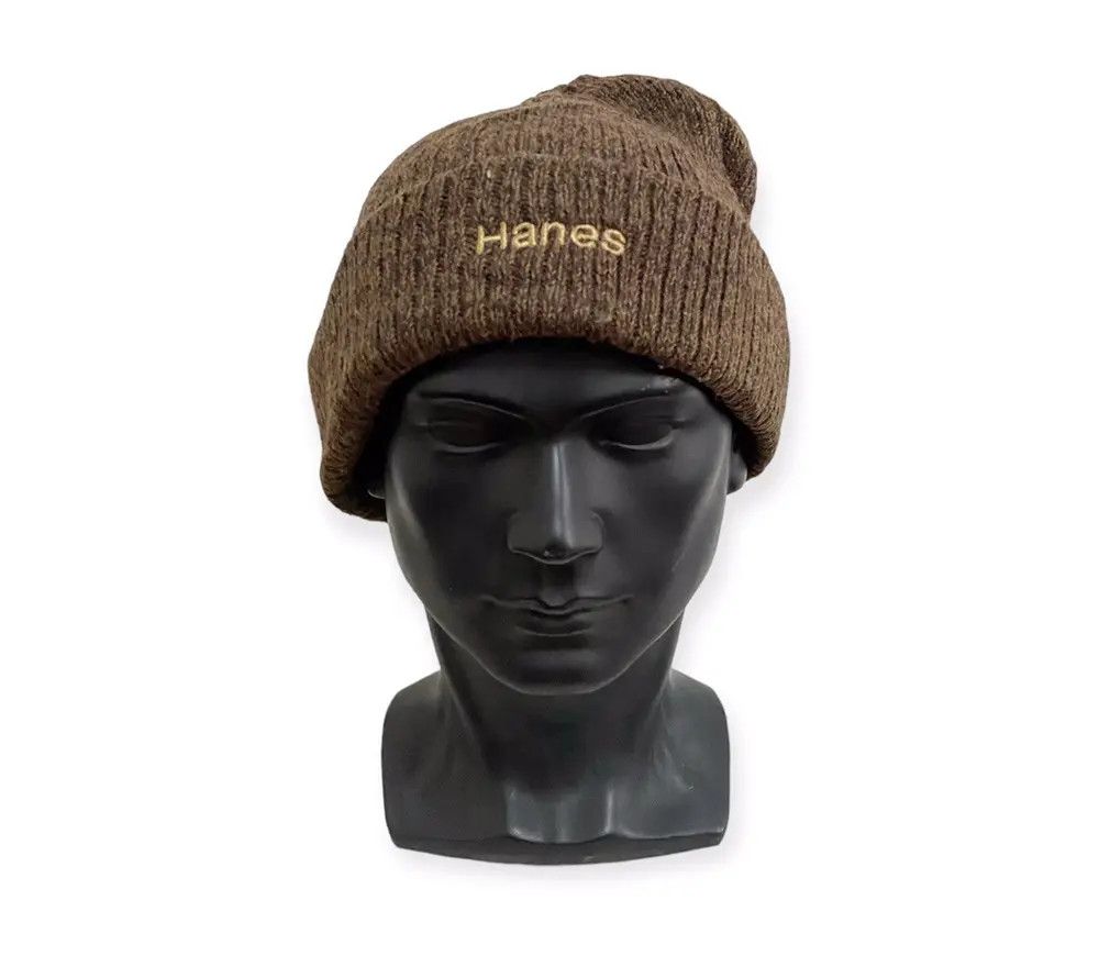 Hanes × Vintage Hanes Plain Beanie Hat Size ONE SIZE - 1 Thumbnail