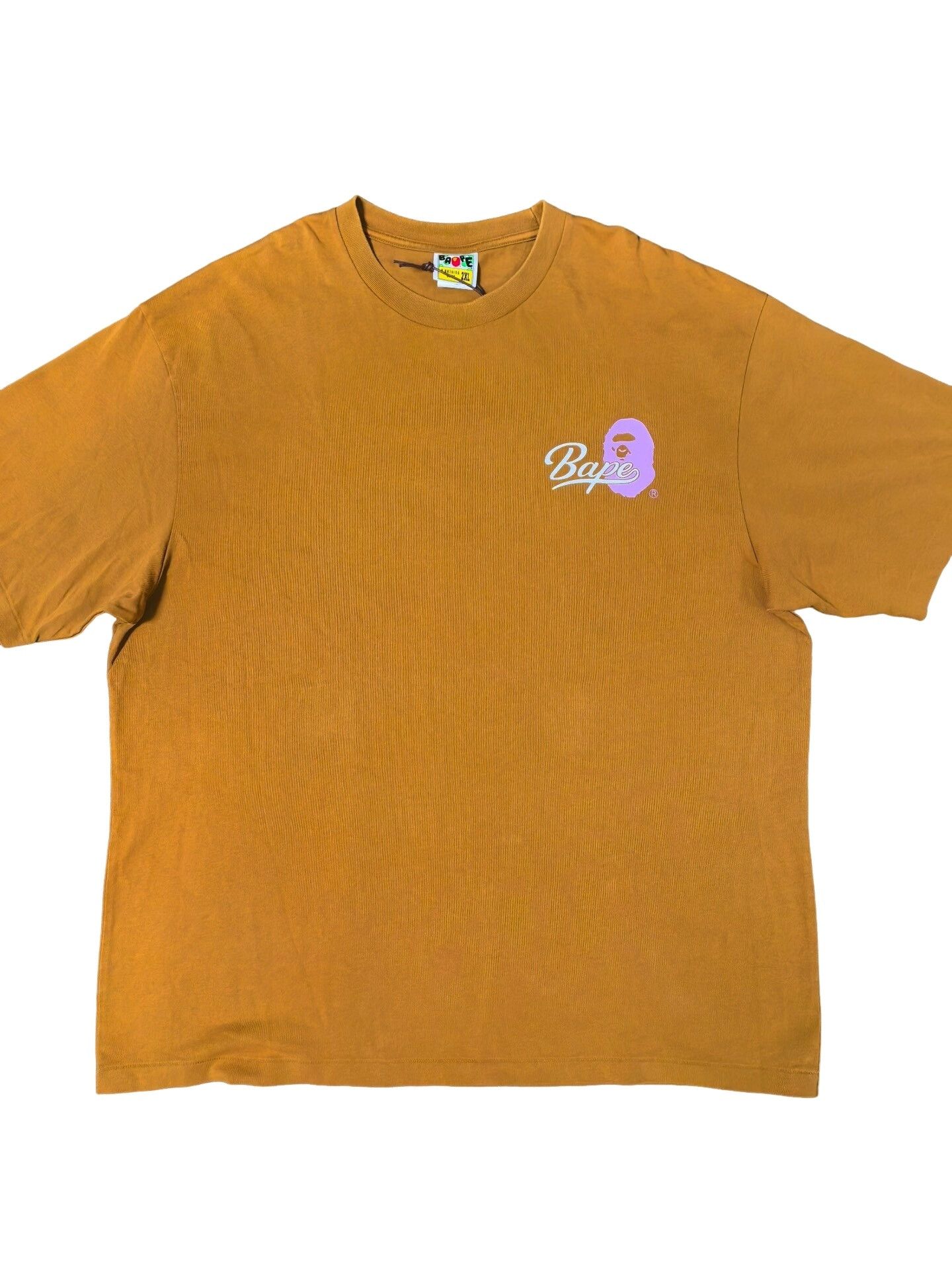 Bape A Bathing Ape Logo T-Shirt Yellow Size 2XL Size US XXL / EU 58 / 5 - 1 Thumbnail