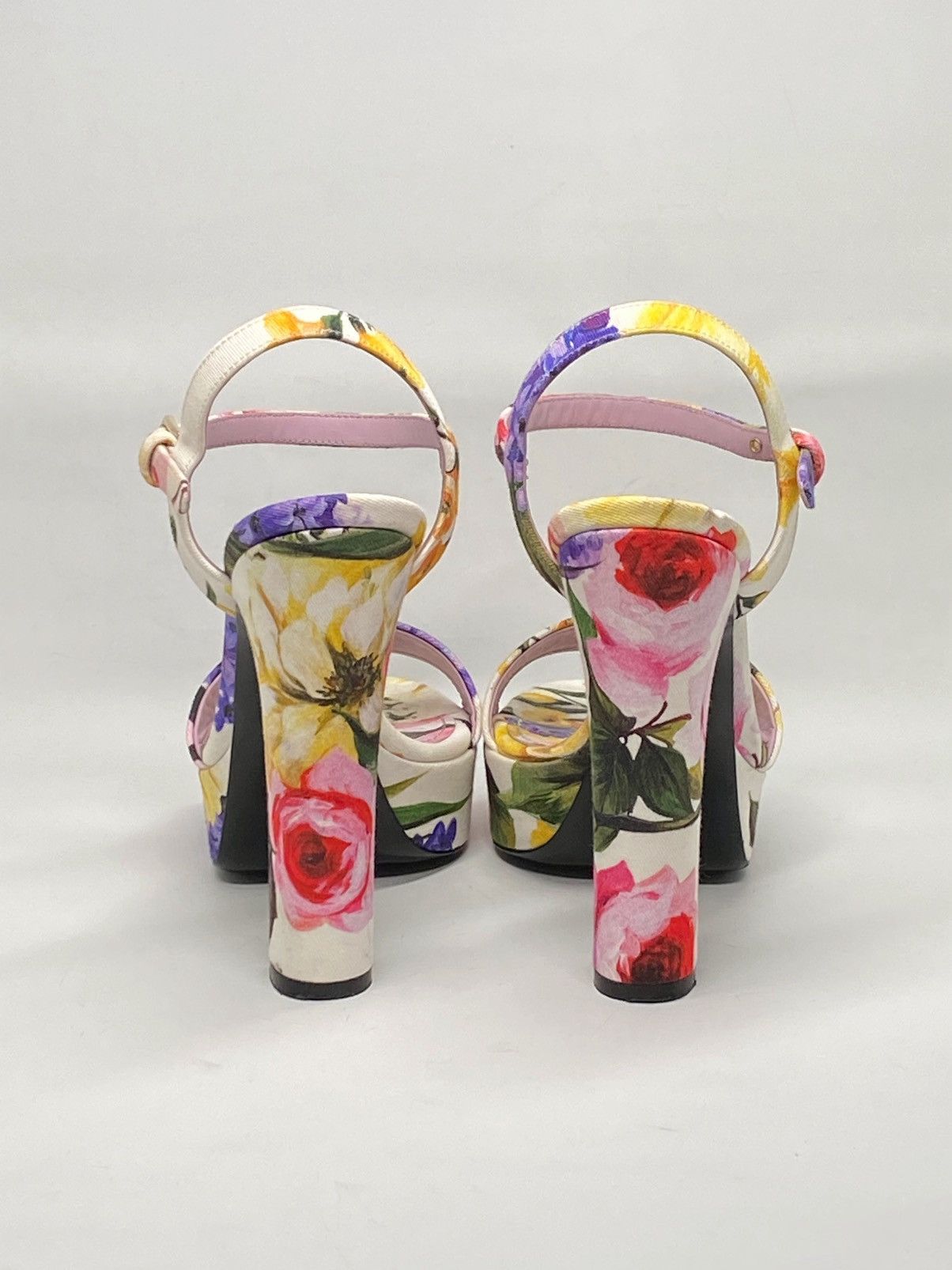 Dolce & Gabbana Dolce & Gabbana floral gabardine platform sandals size 38 Size US 8 / IT 38 - 7 Thumbnail