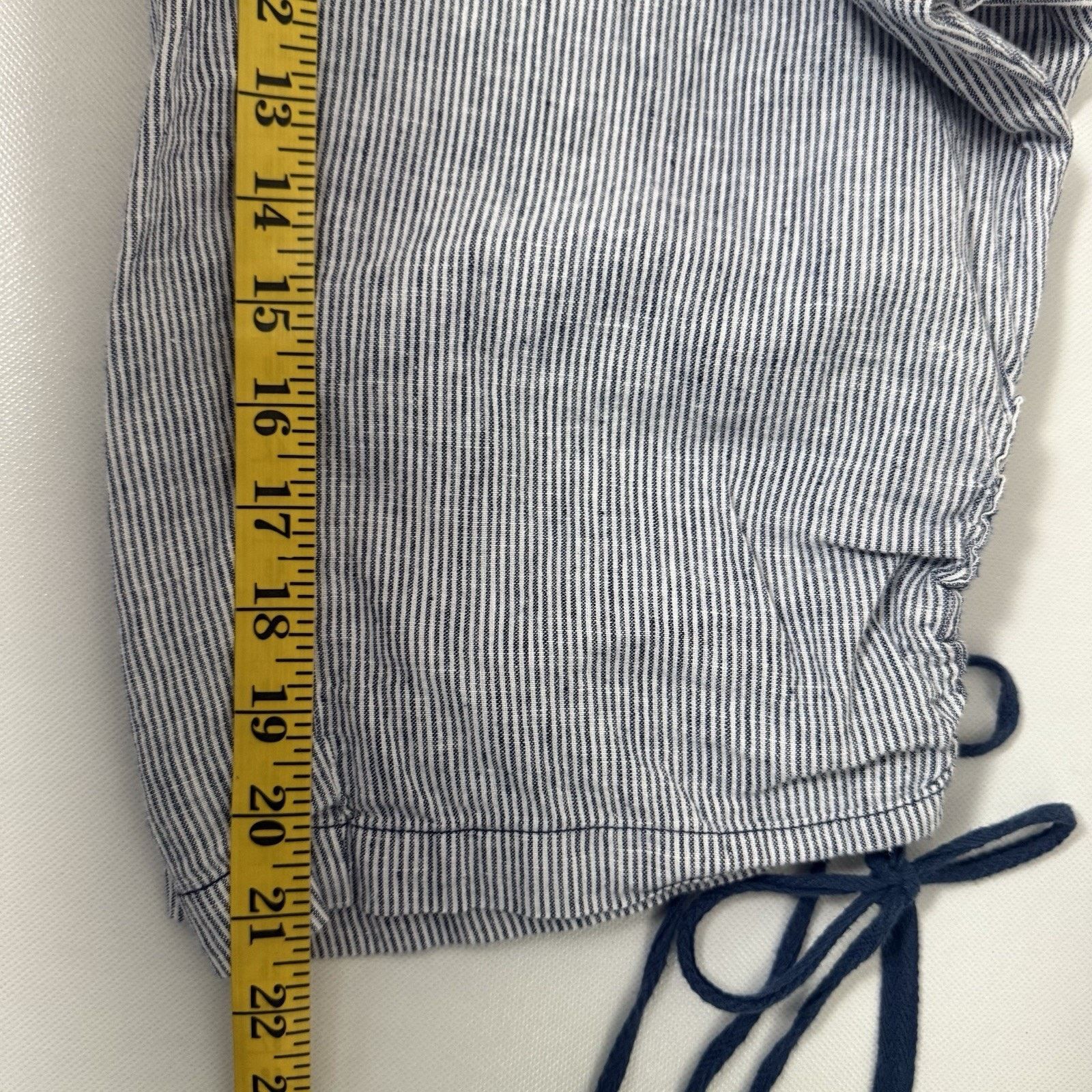 Other Rafaella Linen Pants Blue Striped Ruched Nautical Beach Size 36" / US 14 / IT 50 - 8 Thumbnail