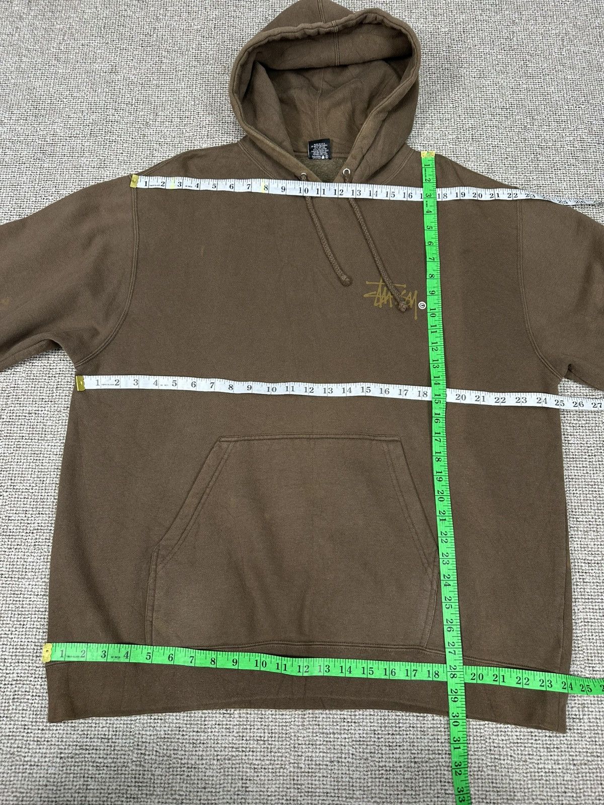 Stussy Stussy Big Logo Faded Hoodie Z353 Size US XL / EU 56 / 4 - 6 Thumbnail