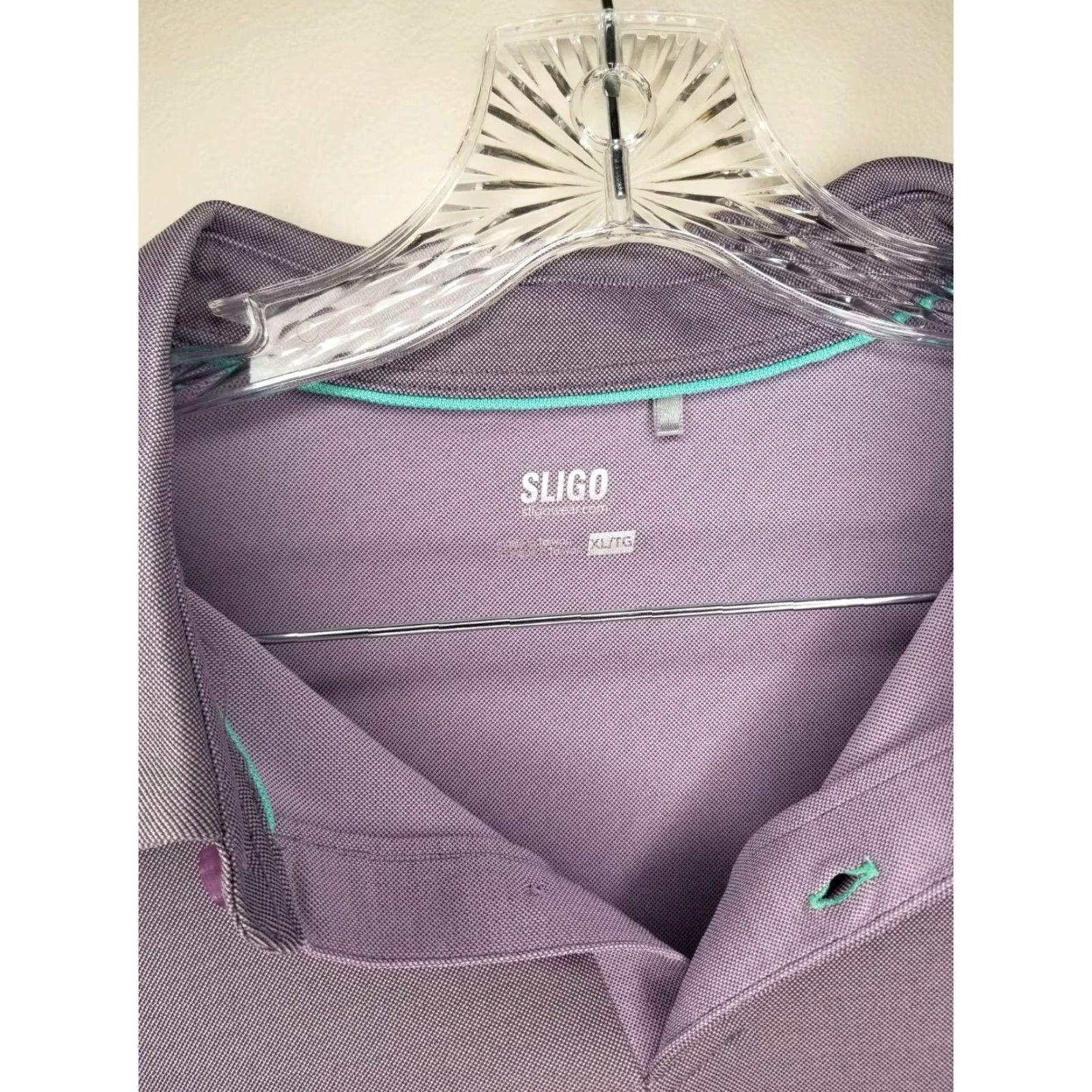 Vintage Sligo Polo Shirt Short Sleeve Men's XL Purple Activewear Polo Shirt – Sligo Wear Size US XL / EU 56 / 4 - 3 Thumbnail
