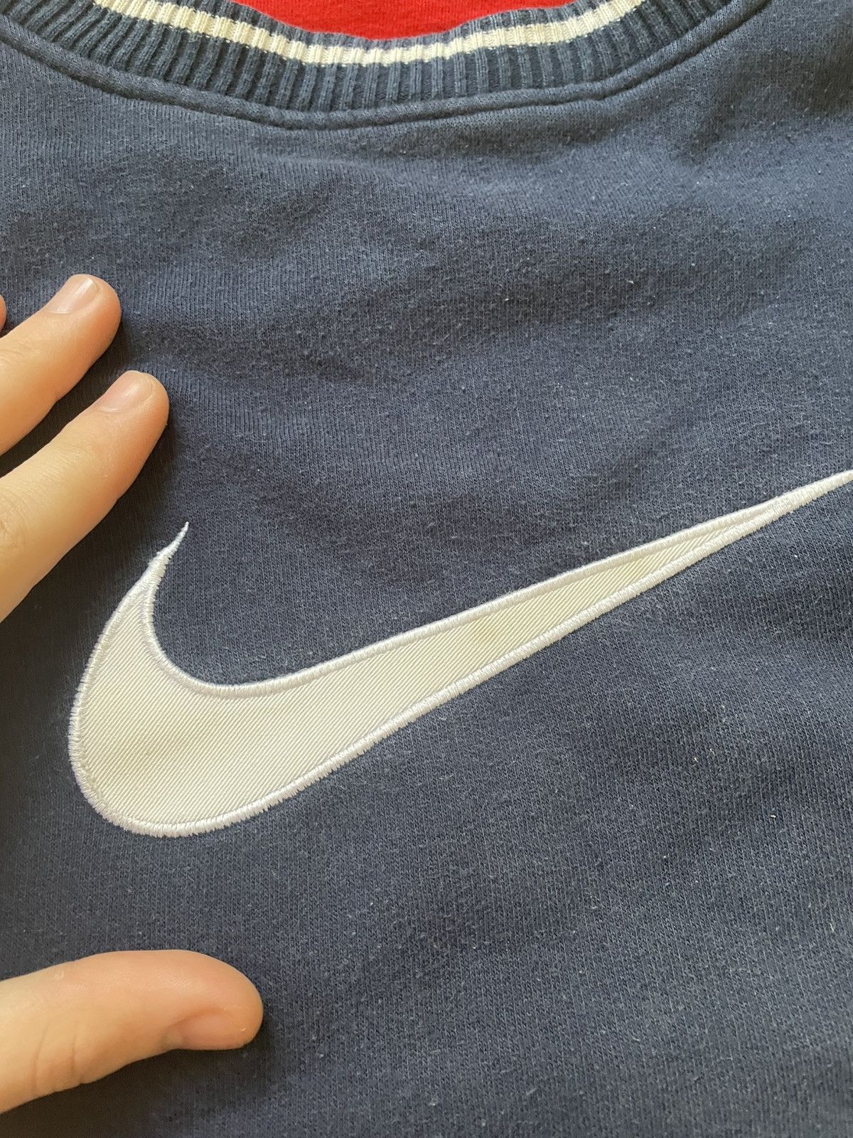 Nike × Vintage 00s Nike Vintage Big Logo Boxy Fit Oversize Sweatshirt Y2K Size US XL / EU 56 / 4 - 7 Thumbnail