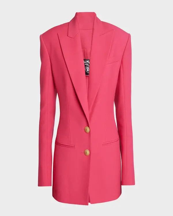 Balmain o1y0525 Blazer in Fuchsia Size M / US 6-8 / IT 42-44 - 1 Thumbnail