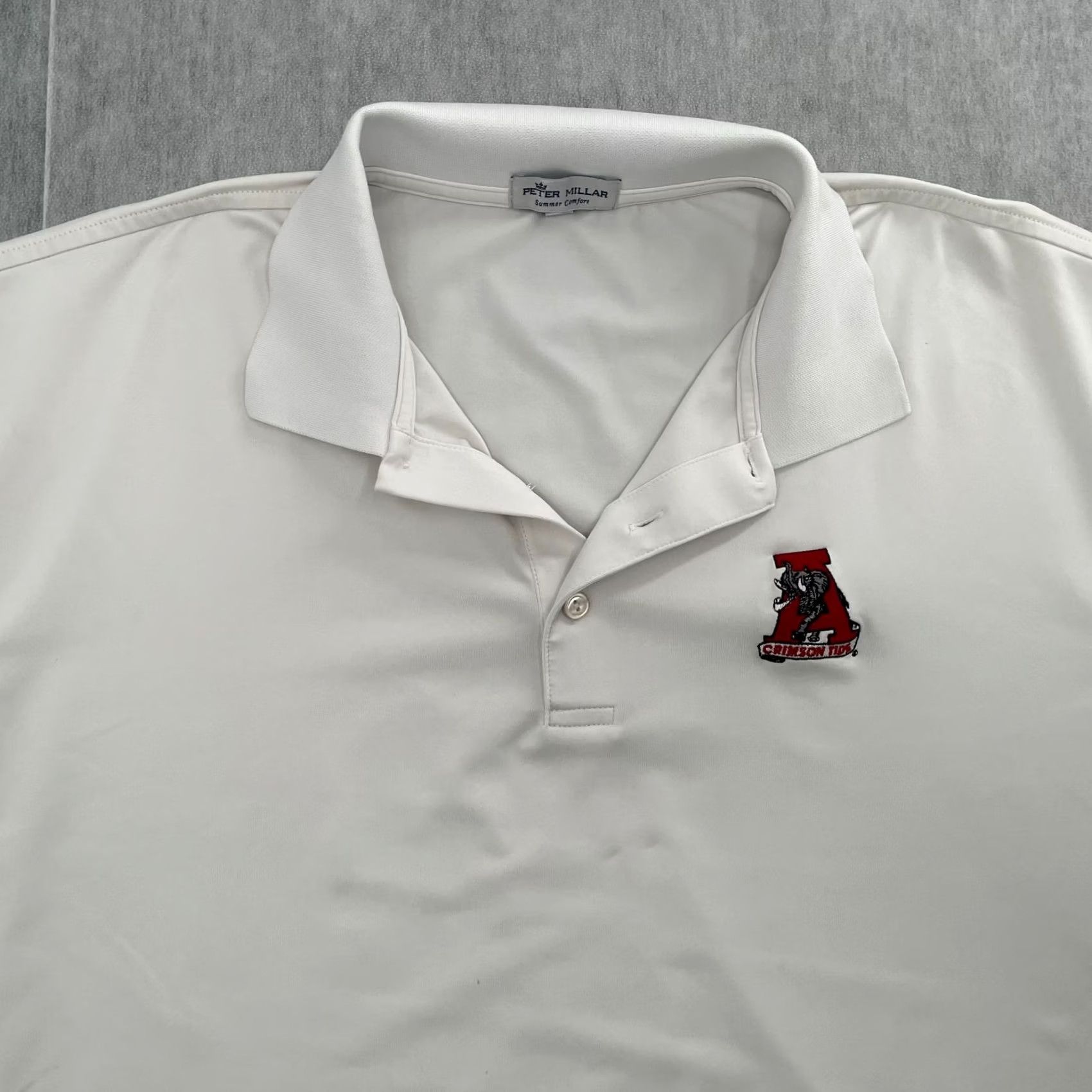 Peter Millar Peter Millar Alabama Crimson Tide Shirt Polo Summer Comfort Adult 2XL White Mens Size US XXL / EU 58 / 5 - 2 Thumbnail