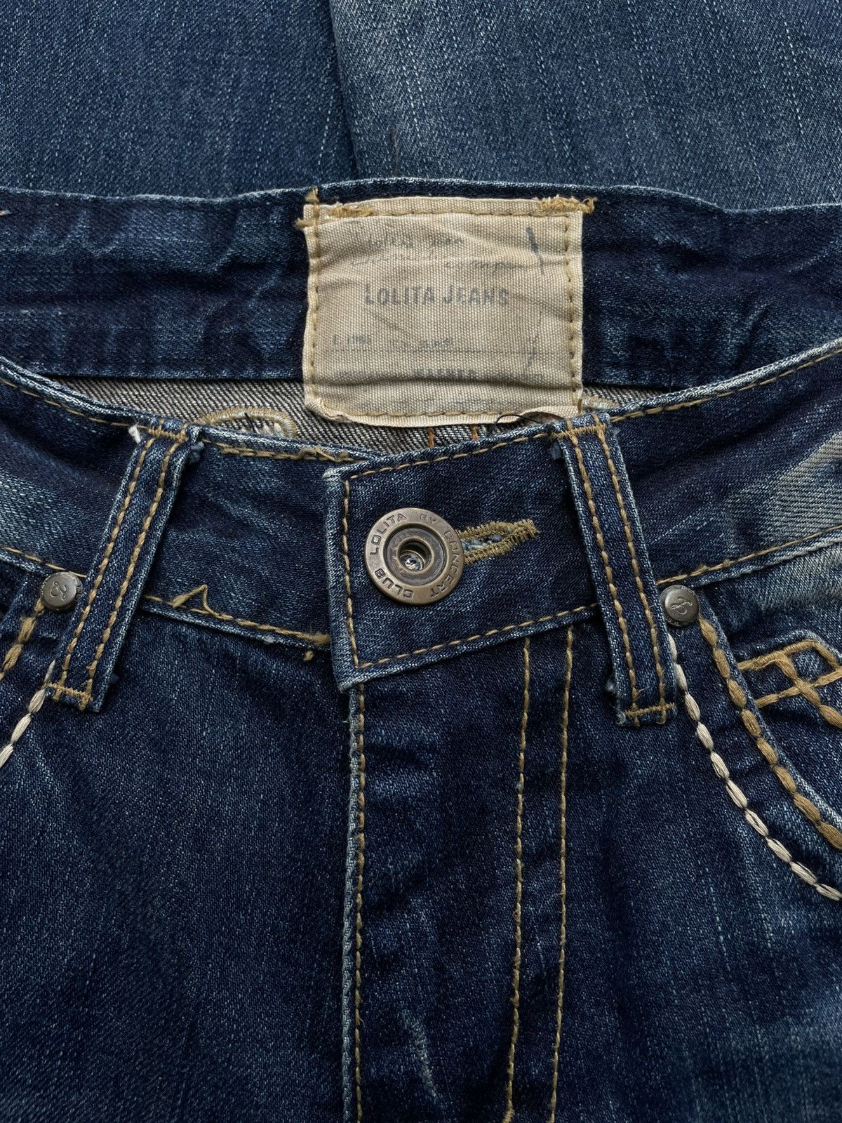 Japanese Brand Vintage Distress Lolita Flared Jeans Size US 33 - 11 Thumbnail
