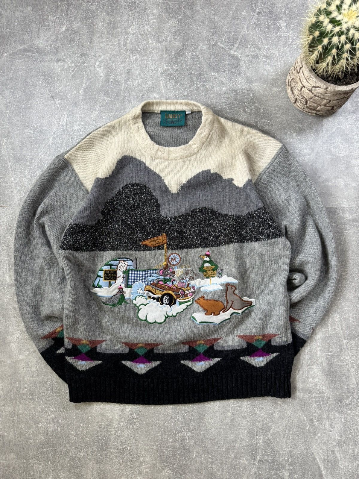 Vintage Liberty Sweaters Vintage Mens Size US L / EU 52-54 / 3 - 1 Thumbnail