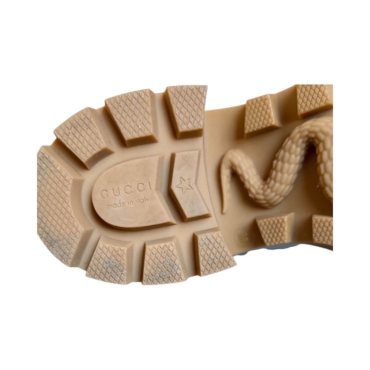 Gucci GUCCI Apollo GG Monogram Combat Boots EU 38 US 8 White Beige Size US 8 / IT 38 - 10 Thumbnail