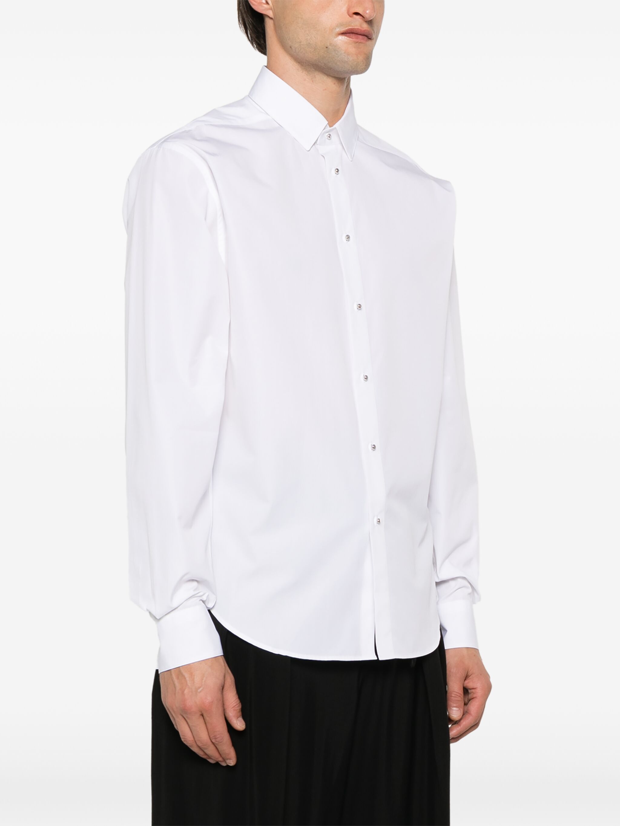 Mugler o1s22i1n1124 Poplin Shirt in White Size US S / EU 44-46 / 1 - 3 Thumbnail
