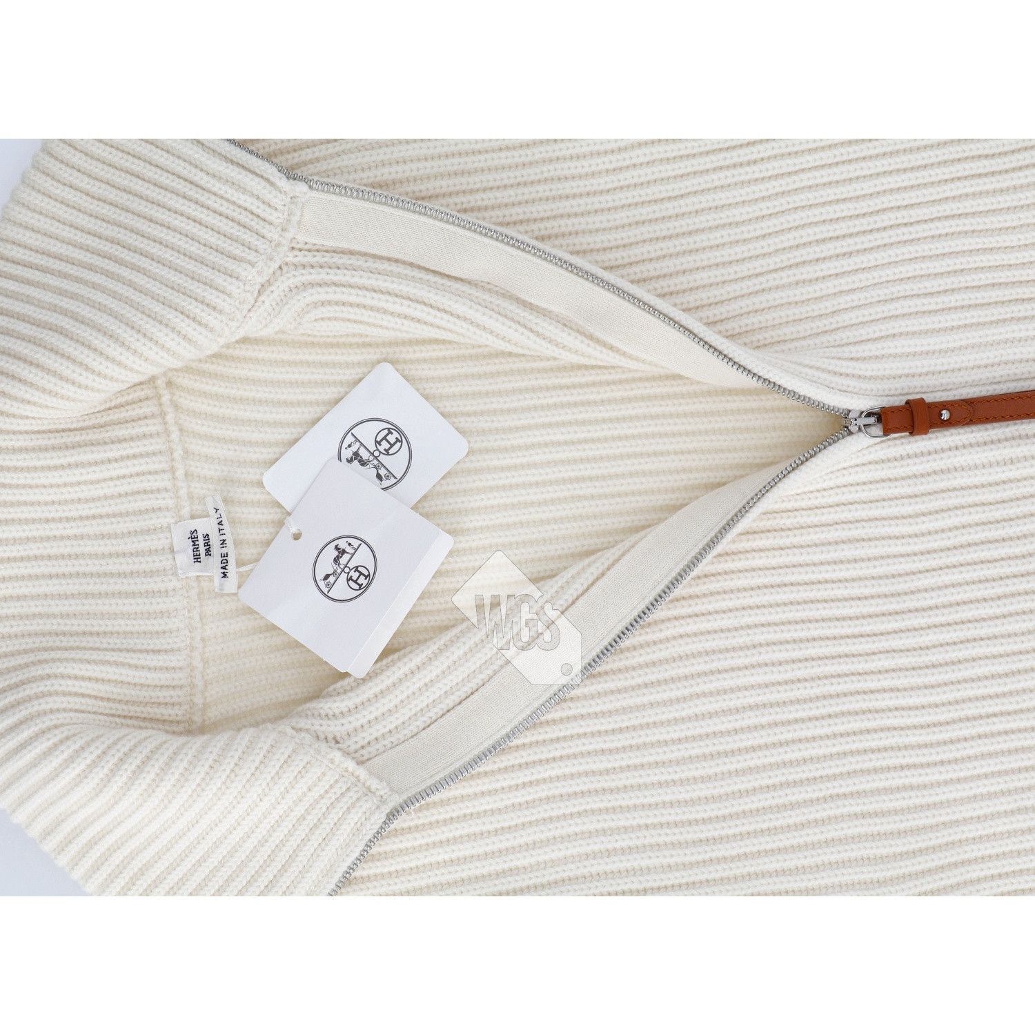 Hermes Hermes H Wool knit jacket Blanc Naturel Size 36 Size XS / US 0-2 / IT 36-38 - 18 Thumbnail