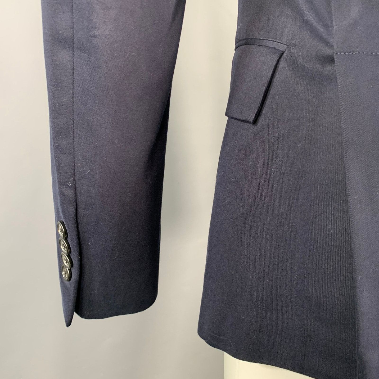 Todd Snyder TODD SNYDER Size 42 Navy Black Wool Peak Lapel Sport Coat Size 42R - 5 Thumbnail