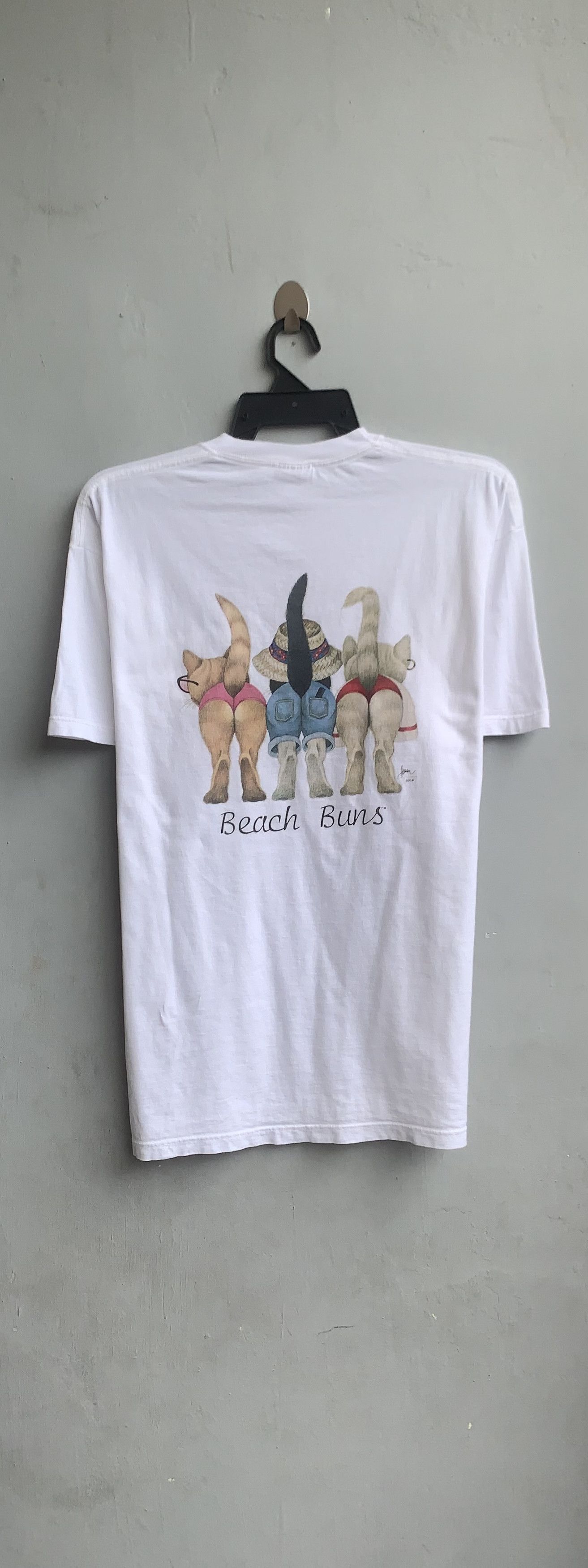 Jerzees Beach Bums Cat T-Shirt Size US L / EU 52-54 / 3 - 5 Thumbnail