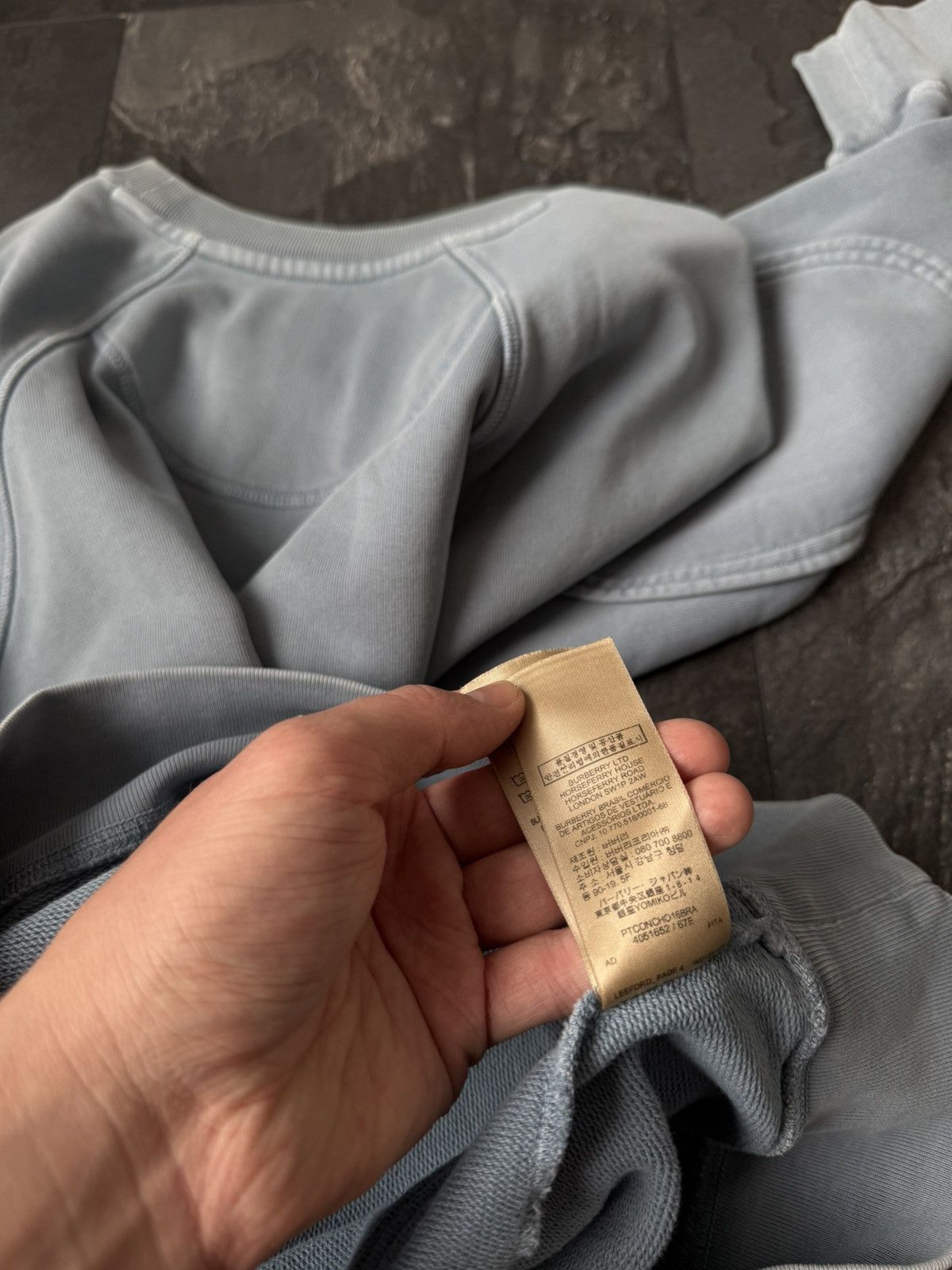 Burberry × Vintage Vintage Burberry blue sweatshirt Size US S / EU 44-46 / 1 - 11 Thumbnail