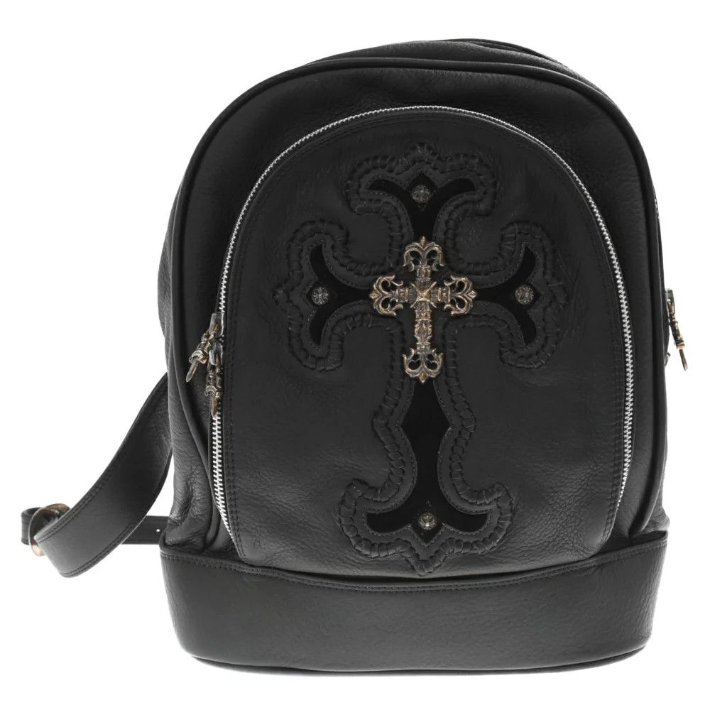 image of Chrome Hearts Gunslinger Single Strap Pouch in Black, Men's